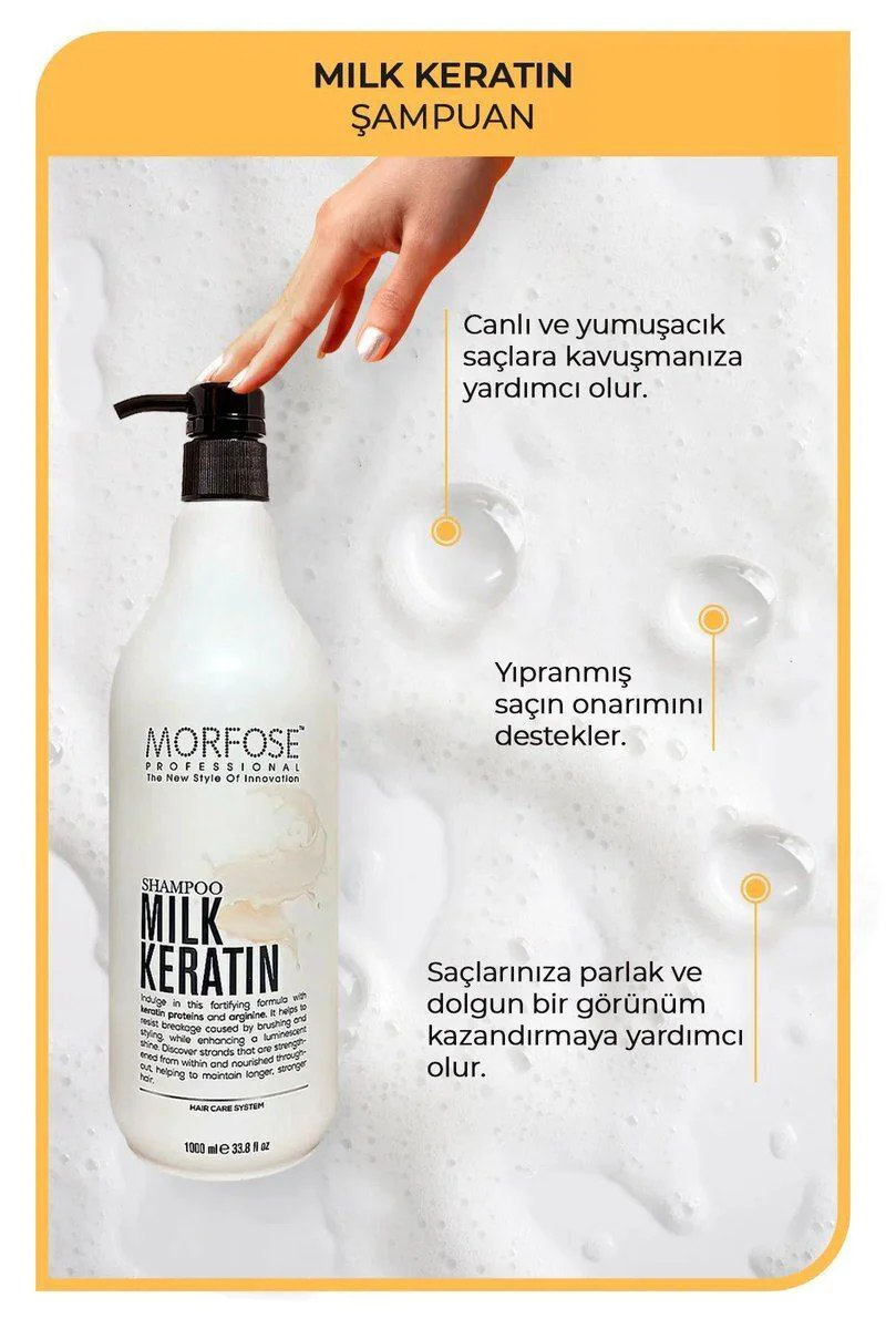 Milk Keratin Şampuan 1000 ML - Besleyici Koruyucu Etki Fiyatı, Yorumları ve Özellikleri