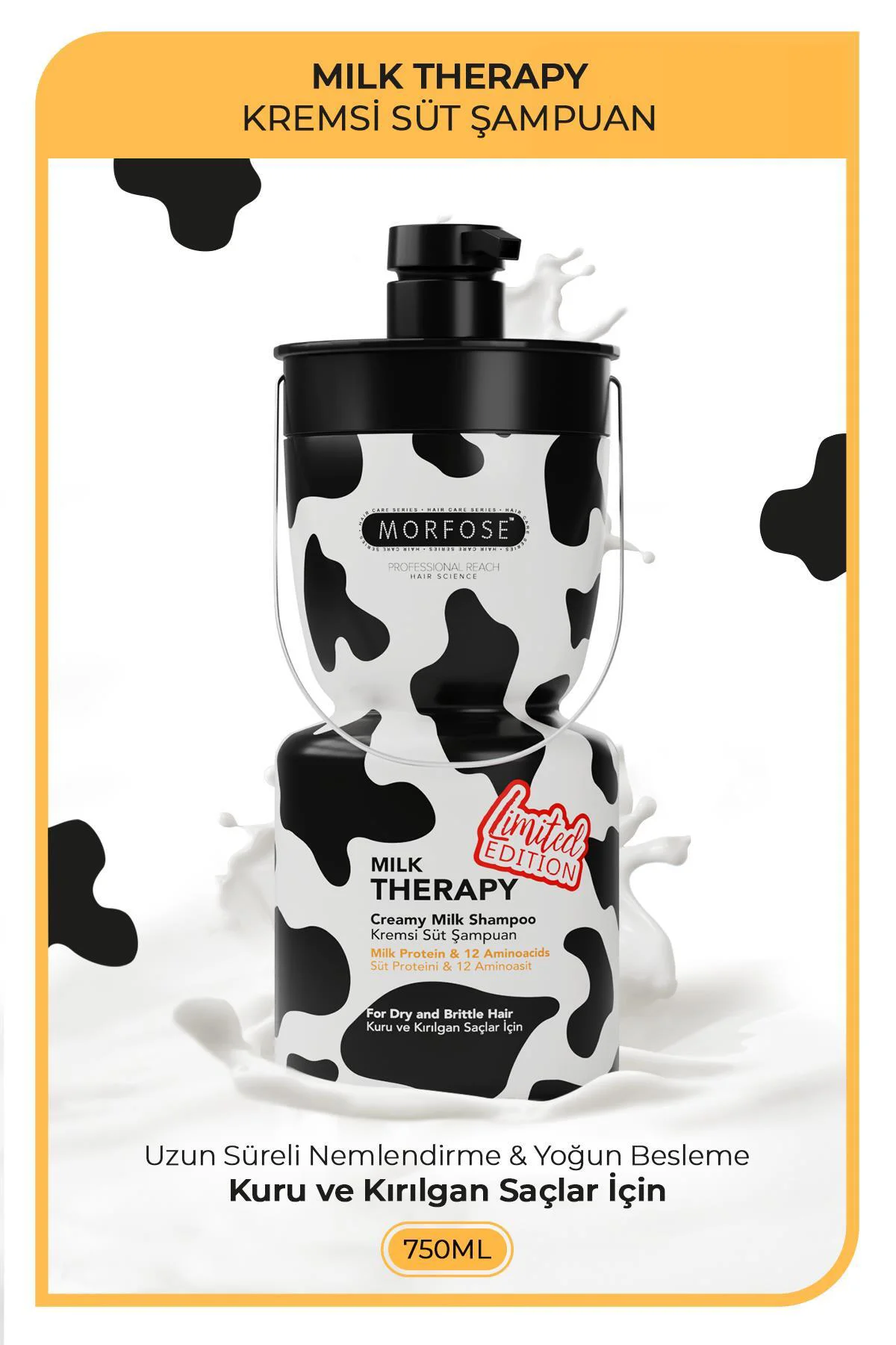 Milk Therapy 750 ml & Kuru ve Kırılgan Saçlara Özel Şampuan