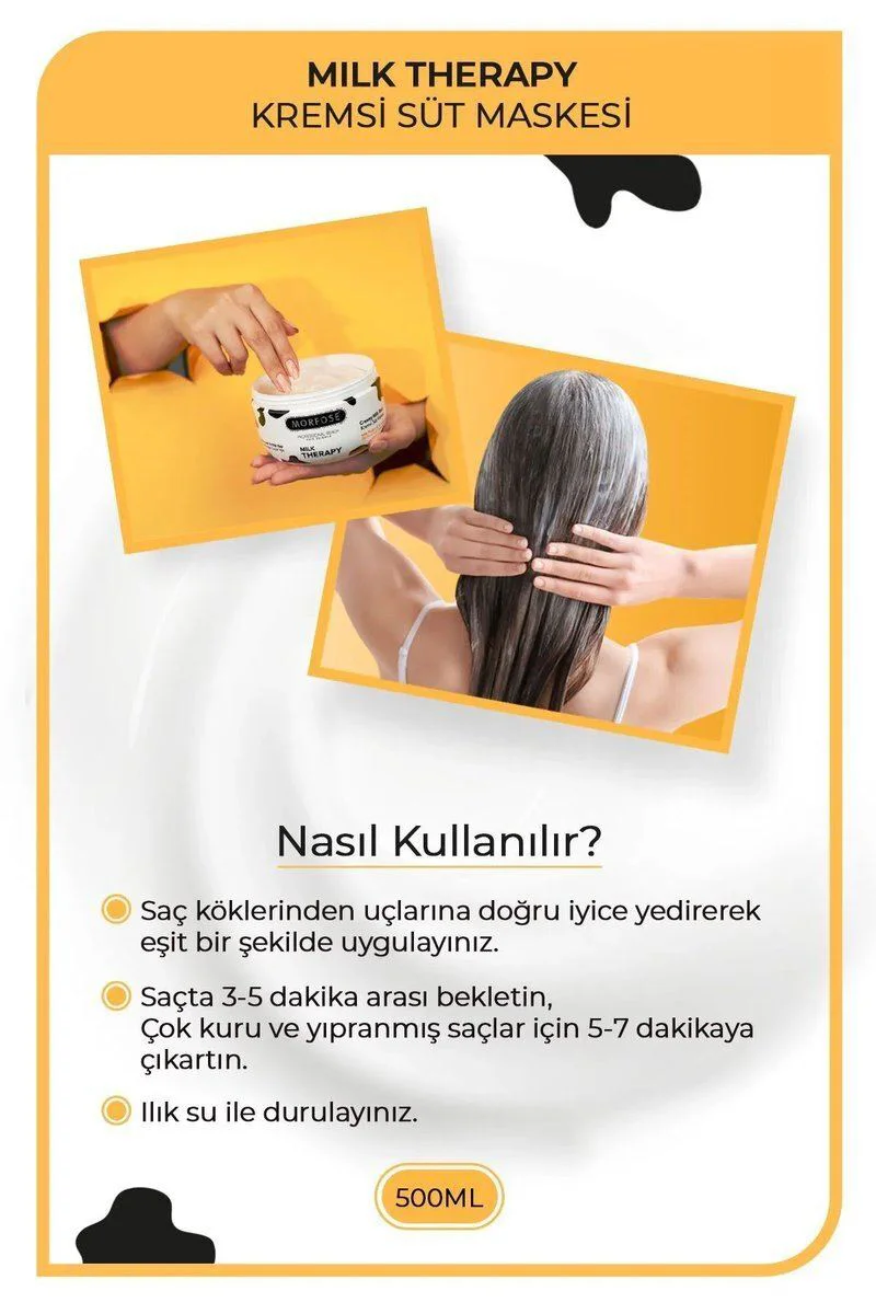 Milk Therapy Kremsi Süt Maskesi 500 ML - Saç Bakımı ve Canlılık Fiyatı, Yorumları ve Özellikleri