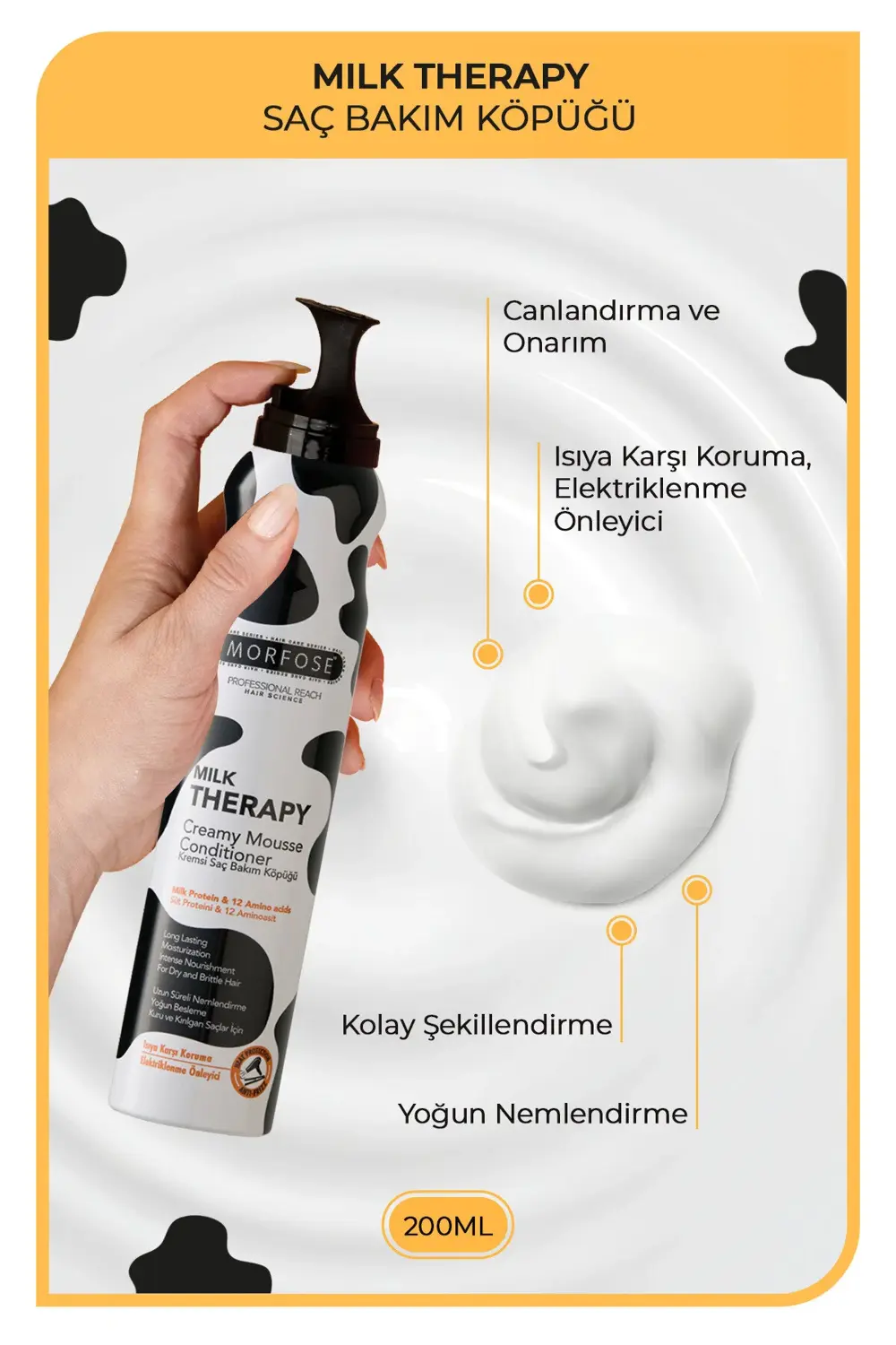 Milk Therapy Kremsi Saç Köpüğü 200 ml