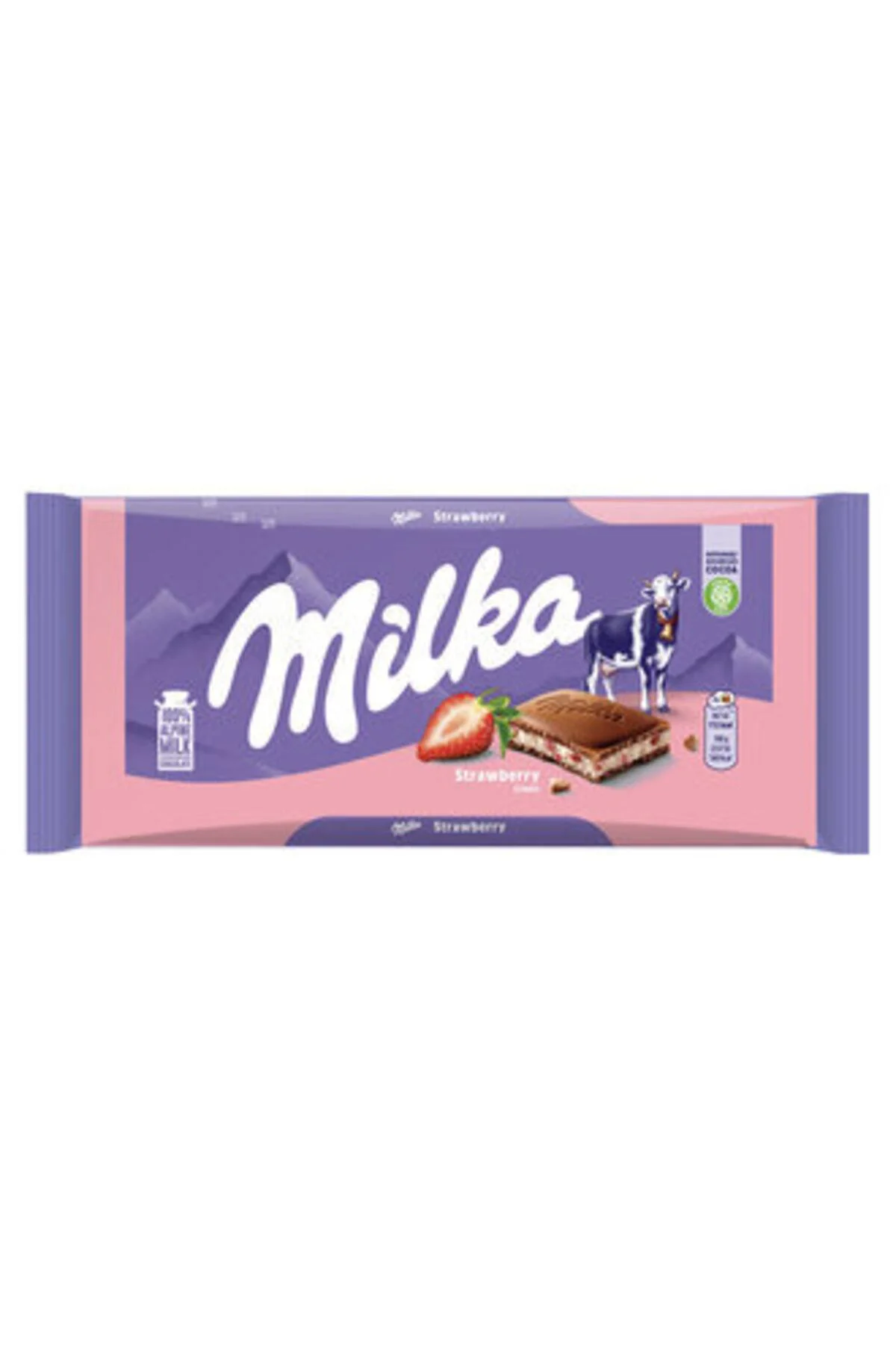 MİLKAÇilekli Yoğurtlu Tablet Çikolata 100 G