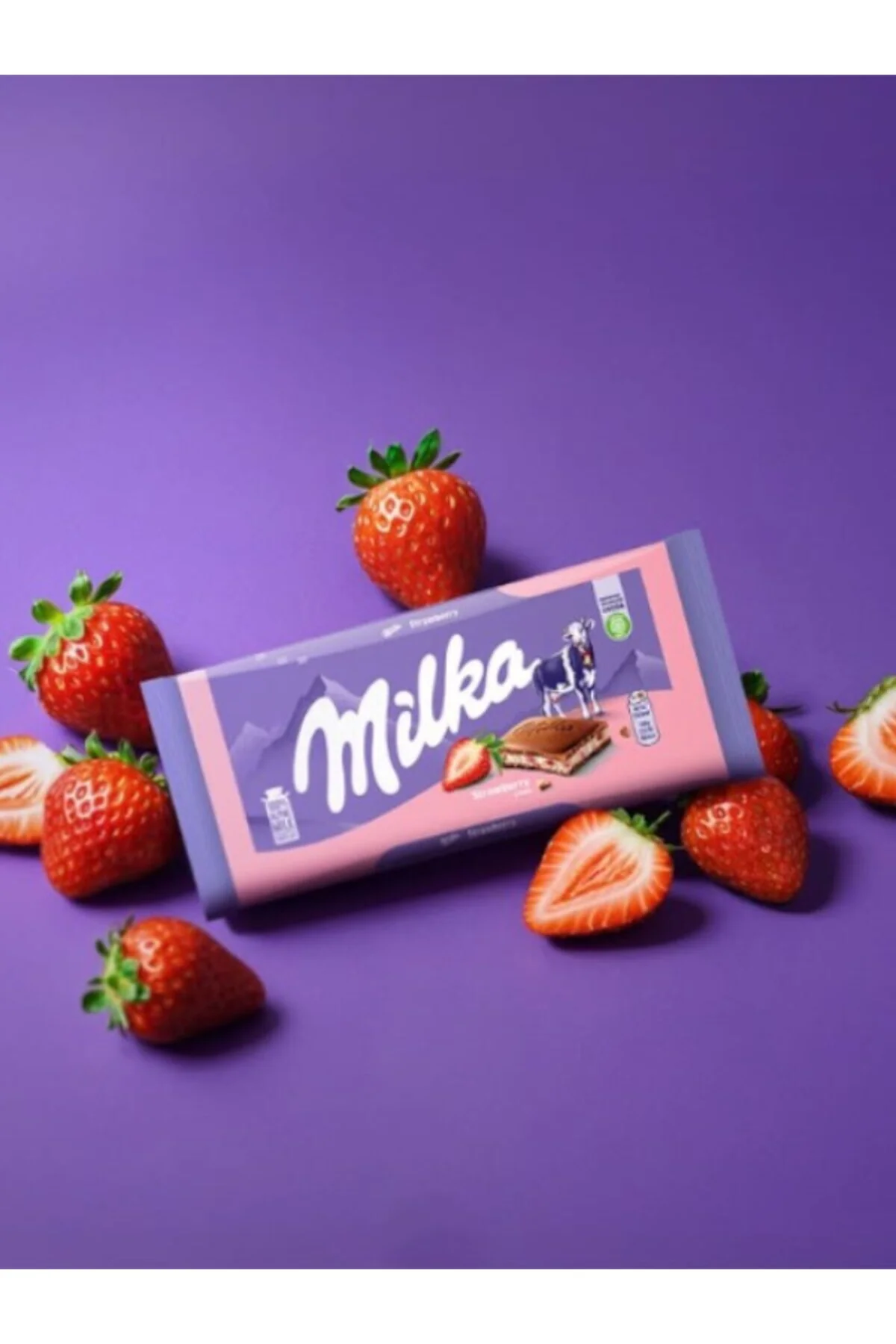 MİLKAÇilekli Yoğurtlu Tablet Çikolata 100 G