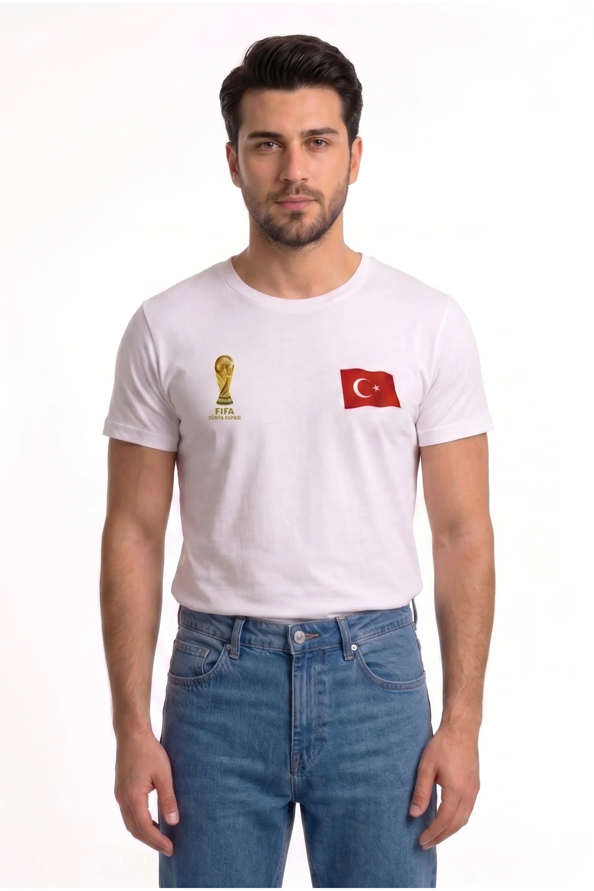 Milli Maç Dünya Kupası Taraftar Tişörtü Türkiye Bayrak Baskılı Unisex T-Shirt Milli Maç Dünya Kupası Taraftar Tişörtü Türkiye Bayrak Baskılı Unisex T-Shirt