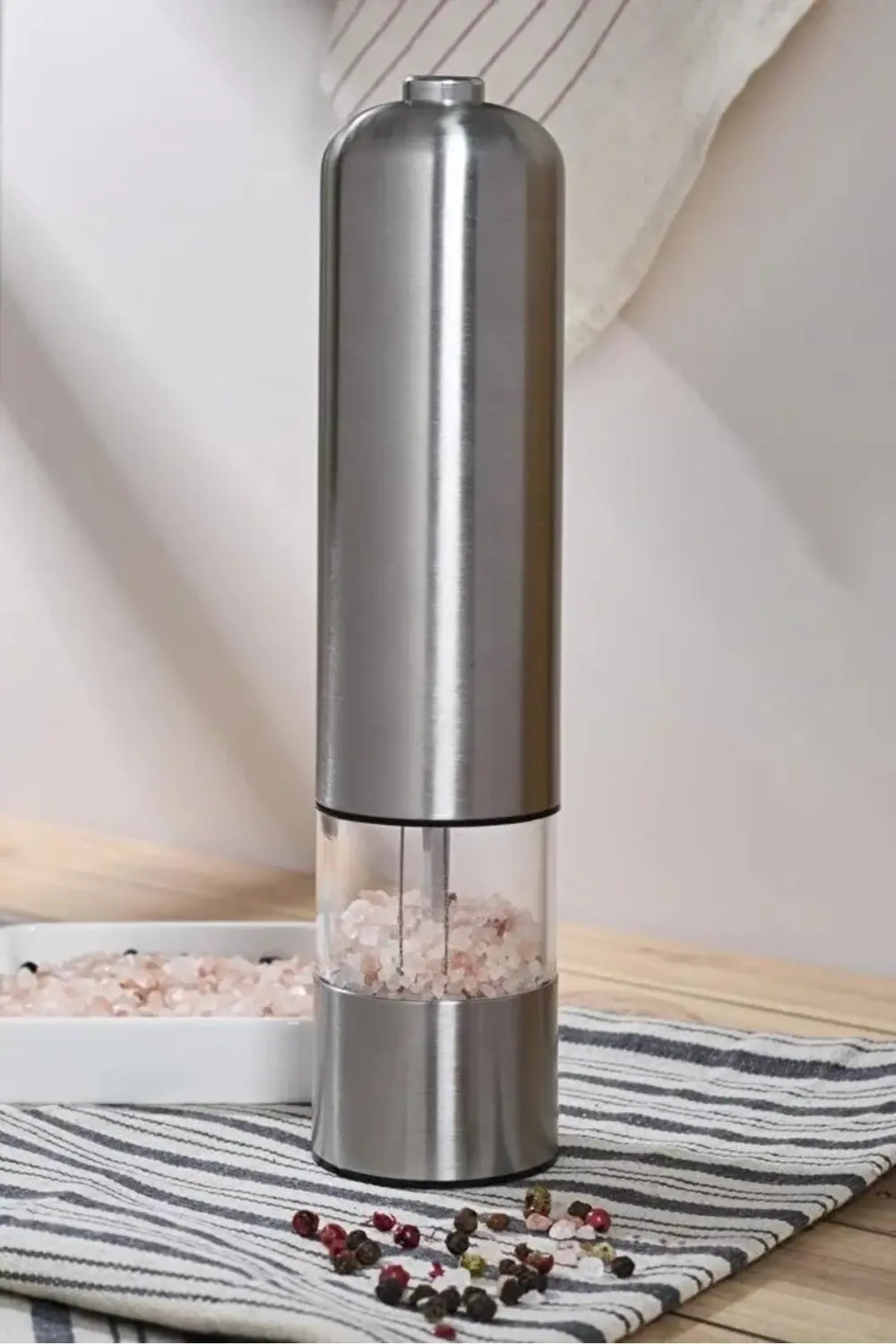 Millo Metal Pilli Işıklı Baharat Öğütücü Değirmen