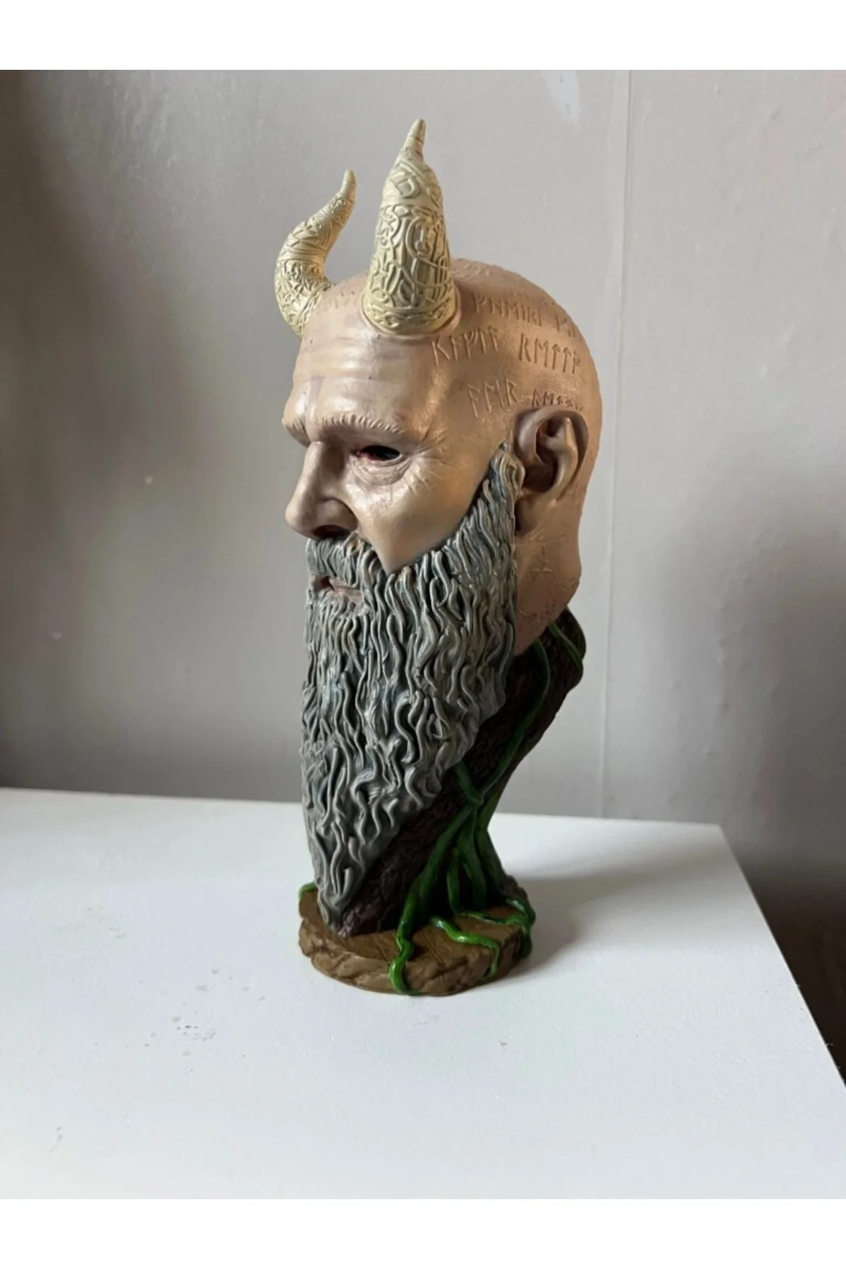 Mimir God Of War Boyalı Büst 40 cm