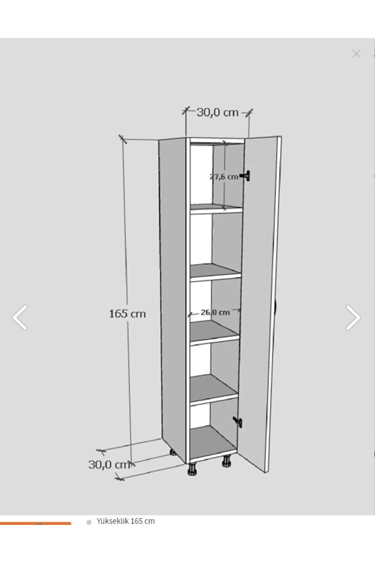 Mimoza 5 Raflı Çok Amaçlı Banyo Dolabı
