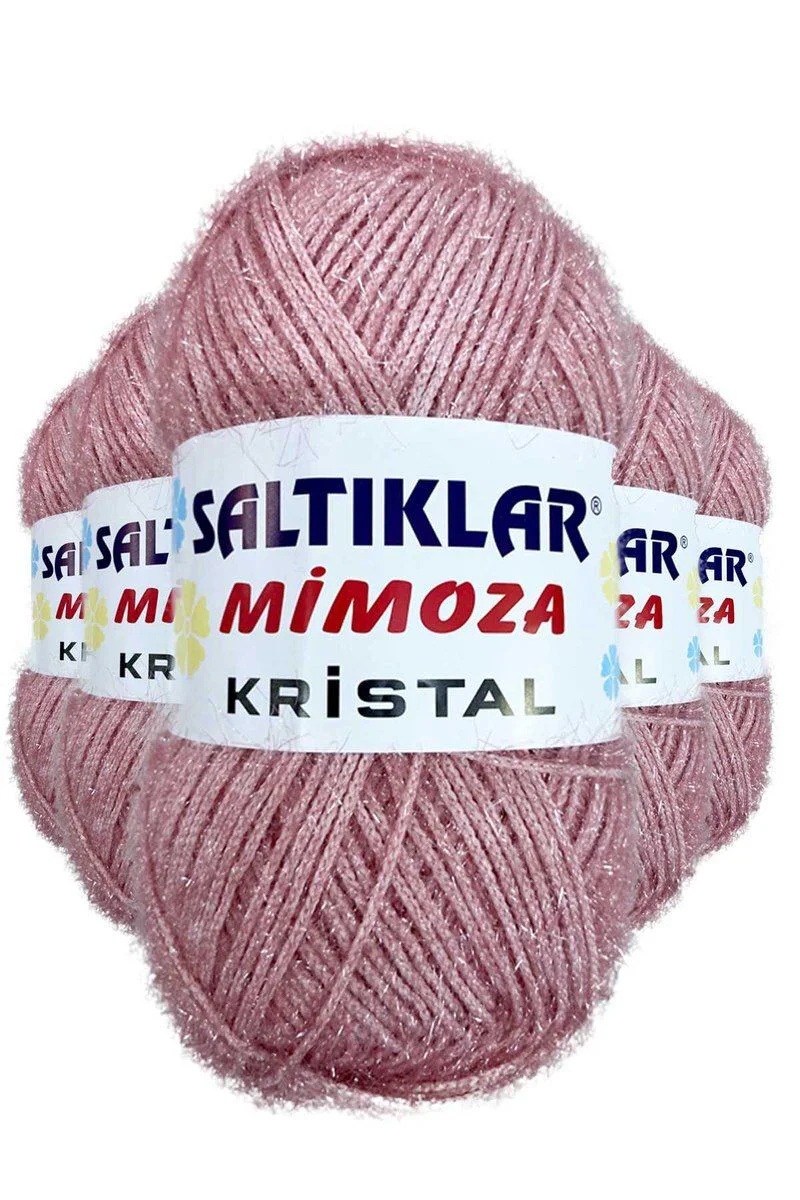 Mimoza Kristal Işıltılı Şal Patik Yelek İpi 38 - 5'li Paket, 100 Gr, Pırıl Pırıl Örgü İpi
