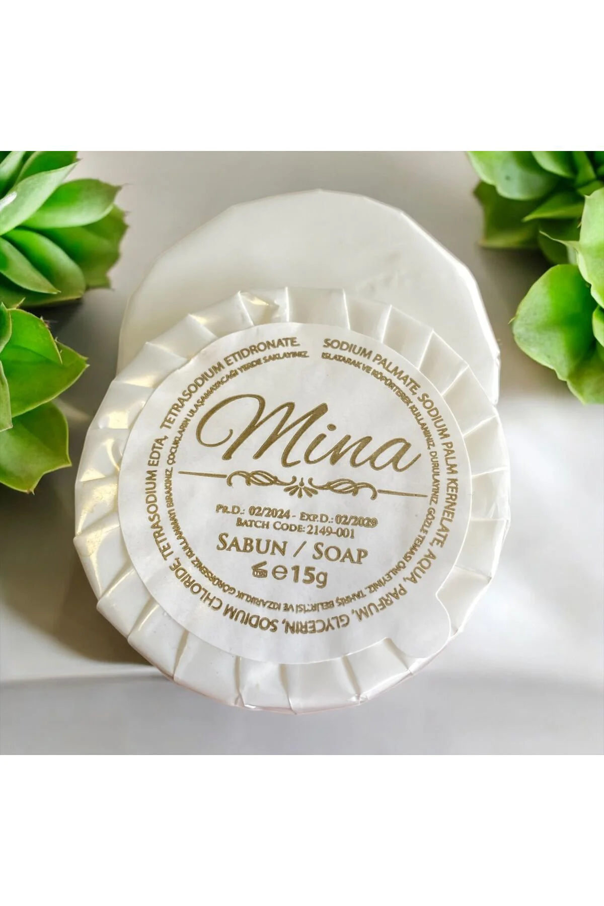 MİNA OTEL SARGILI SABUN 15 GR 1 KOLİ 200 ADET