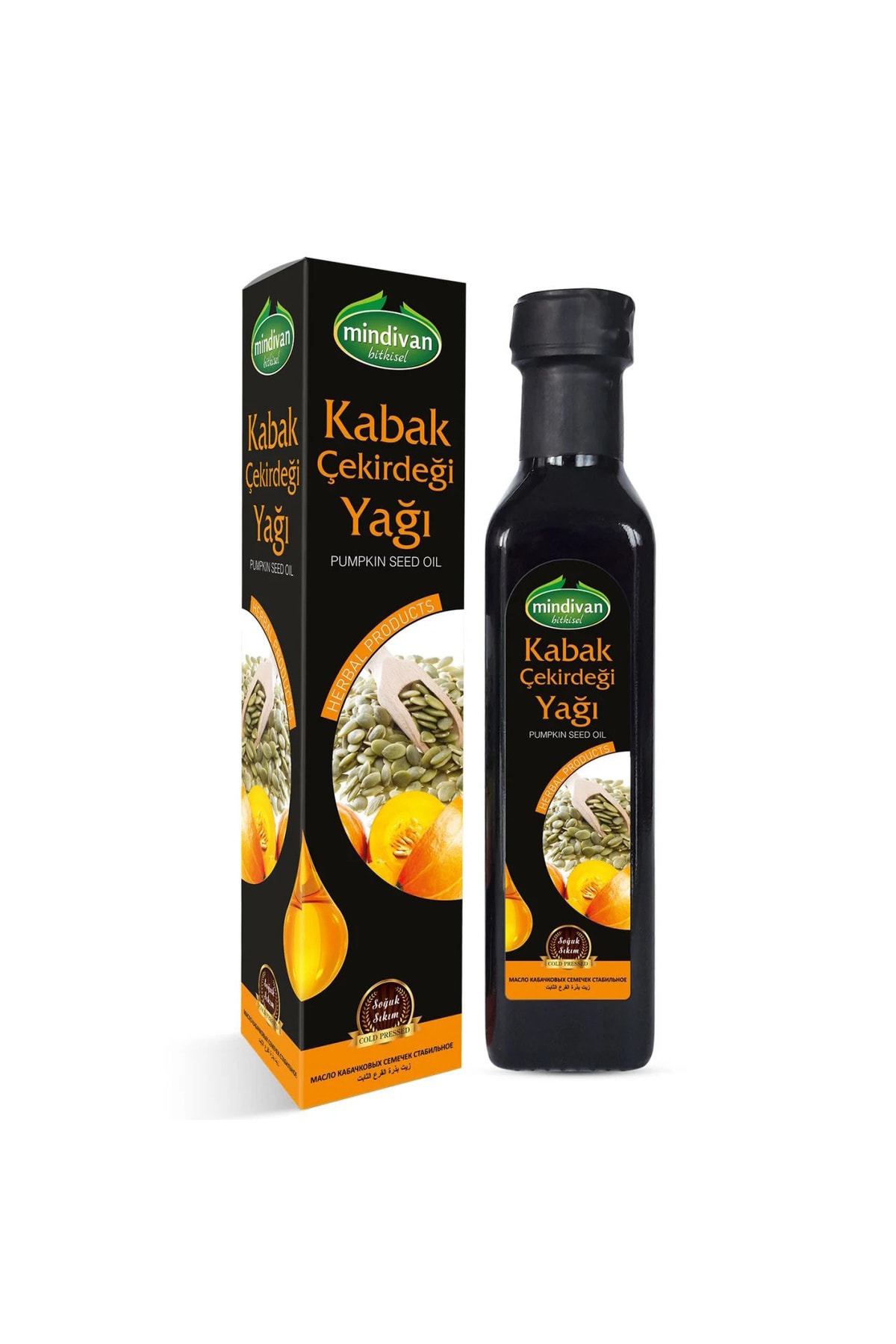 Mindivan Kabak Çekirdeği Yağı 250 ml (Soğuk Sıkım)