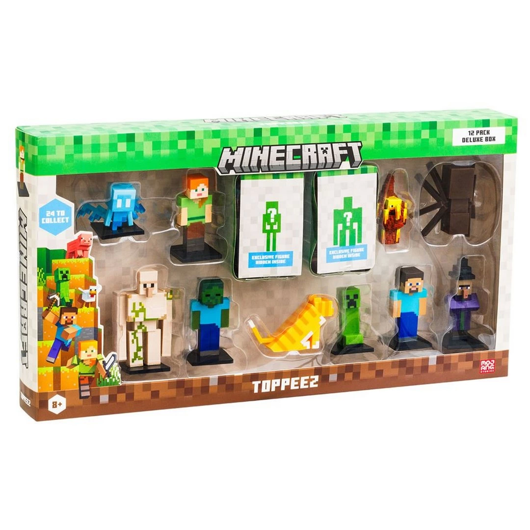 Minecraft 3D Figür Toppeez 12'li Delüks Set