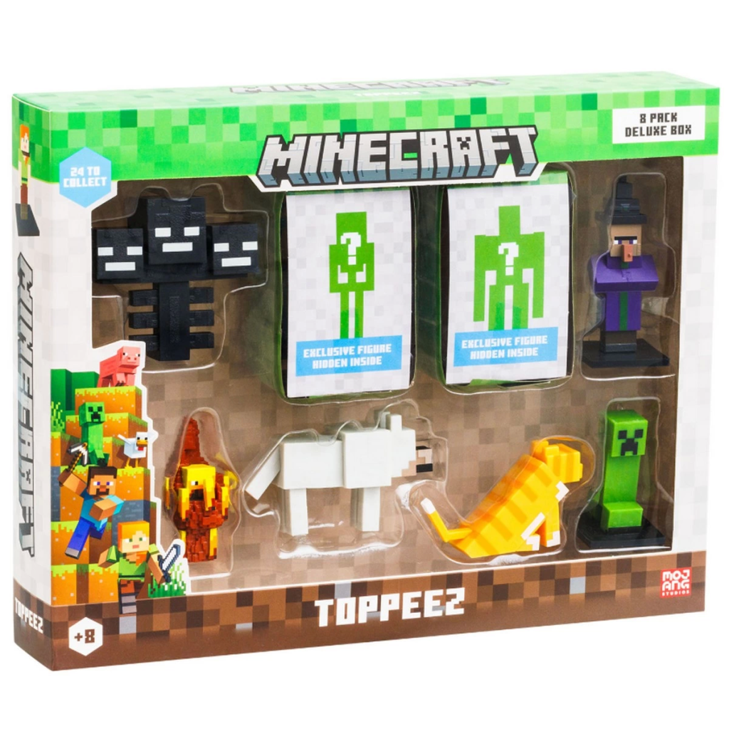 Minecraft 3D Figür Kalem Başlığı Toppeez 8'li Minecraft 3D Figür Kalem Başlığı Toppeez 8'li