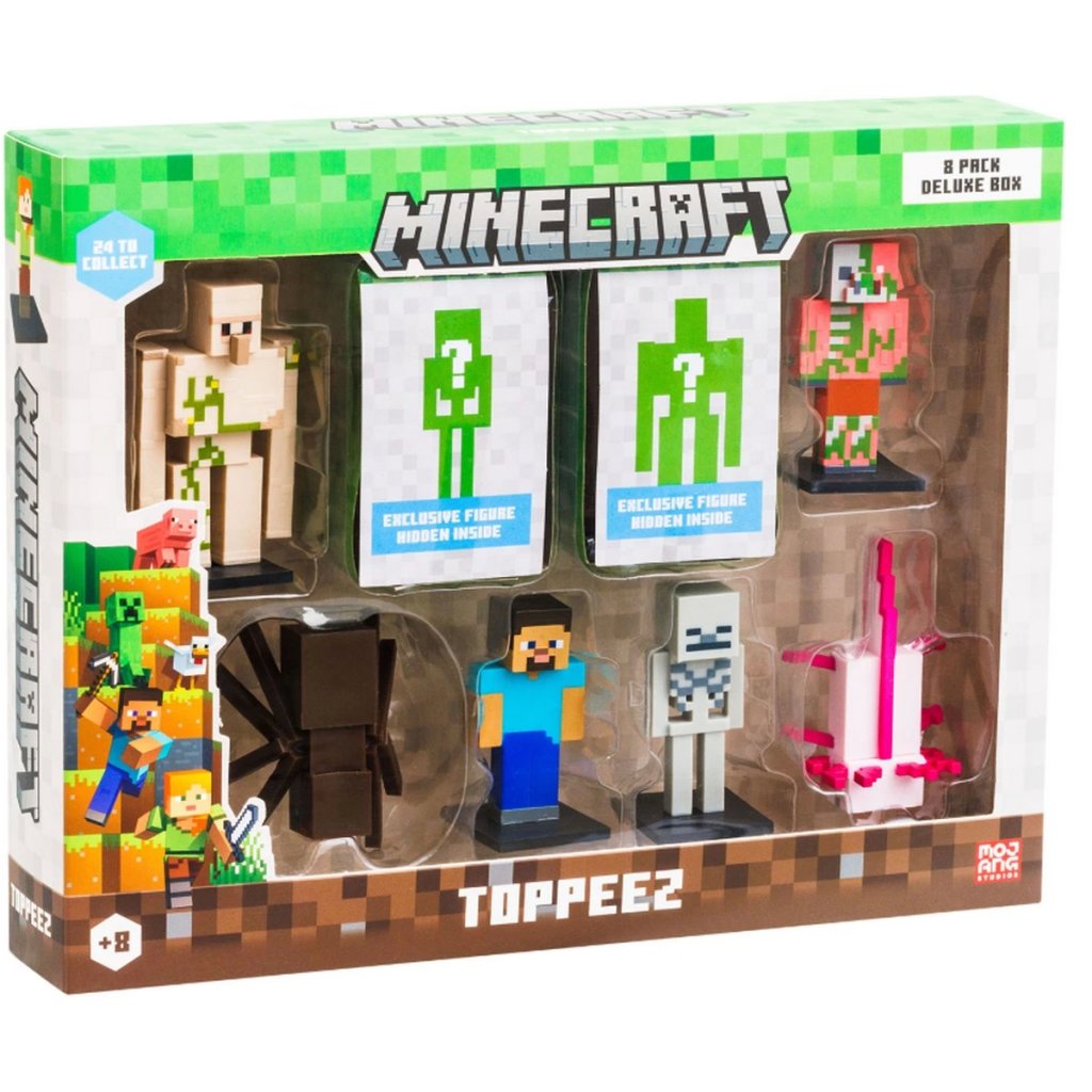 Minecraft 3D Figür Kalem Başlığı Toppeez 8'li Minecraft 3D Figür Kalem Başlığı Toppeez 8'li