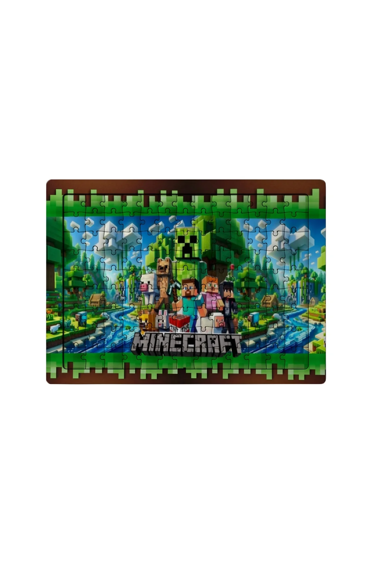 Minecraft 99 Parça Ayaklı Puzzle – Dekoratif Çocuk Yapbozu 0115