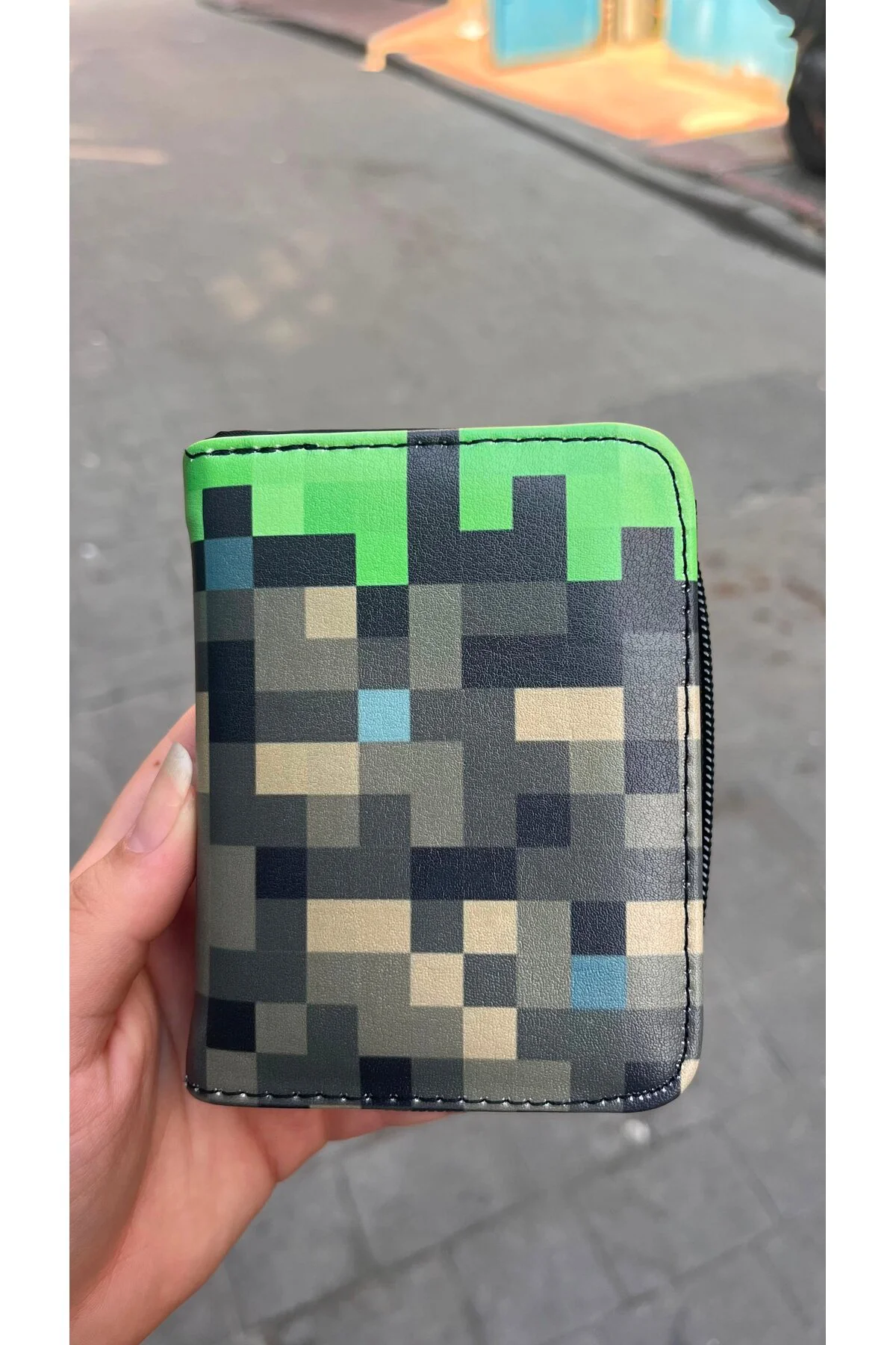 Minecraft Çim Blok Unisex Cüzdan