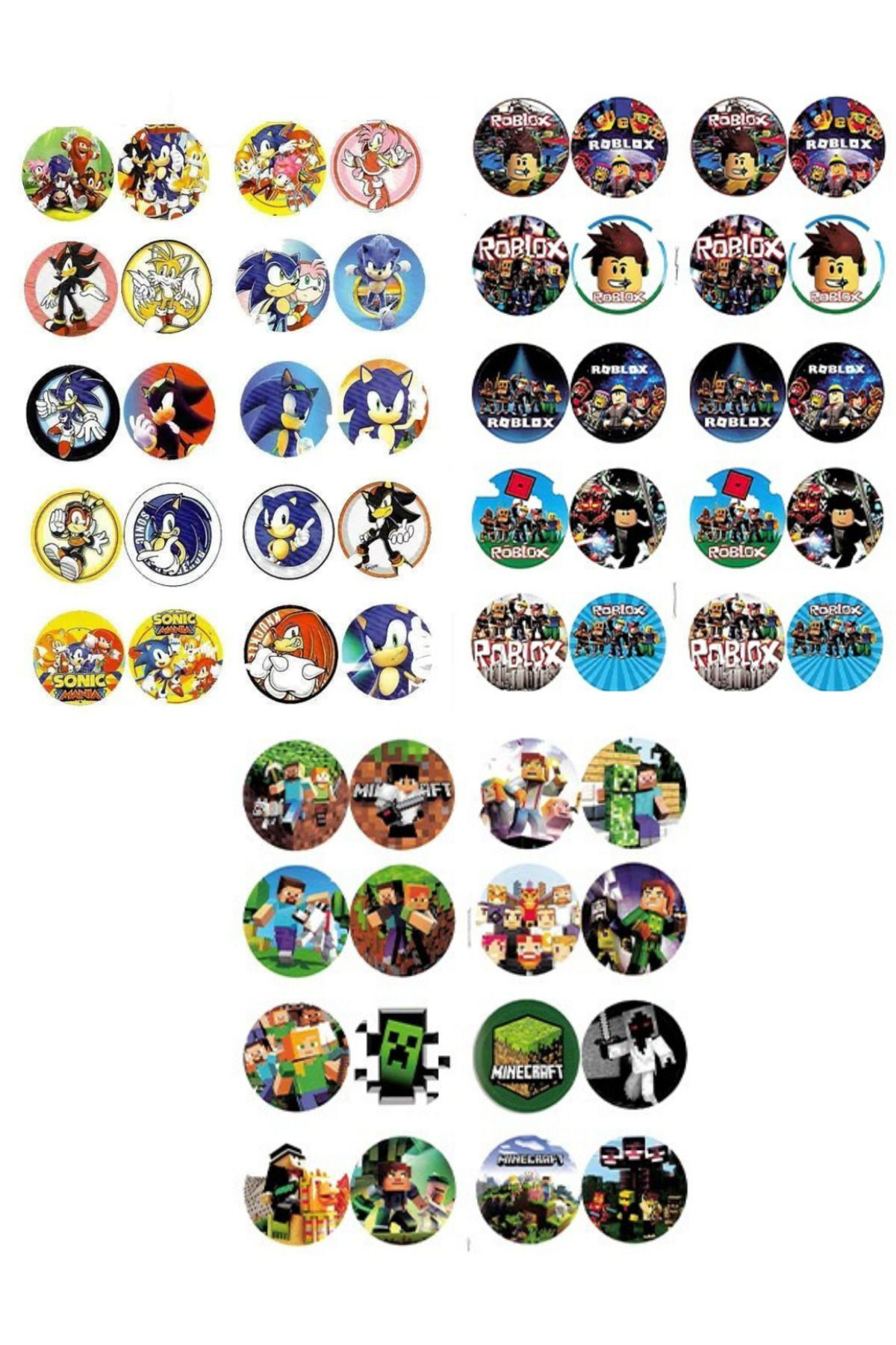 Woody Sofia Minecraft Roblox Sonic Boyama Kitabı Seti (Boyama, Sticker, Arka 