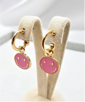 MİNELİ GÜLEN SURAT ARKASI AÇIK HALKA KÜPE-KÜPE12