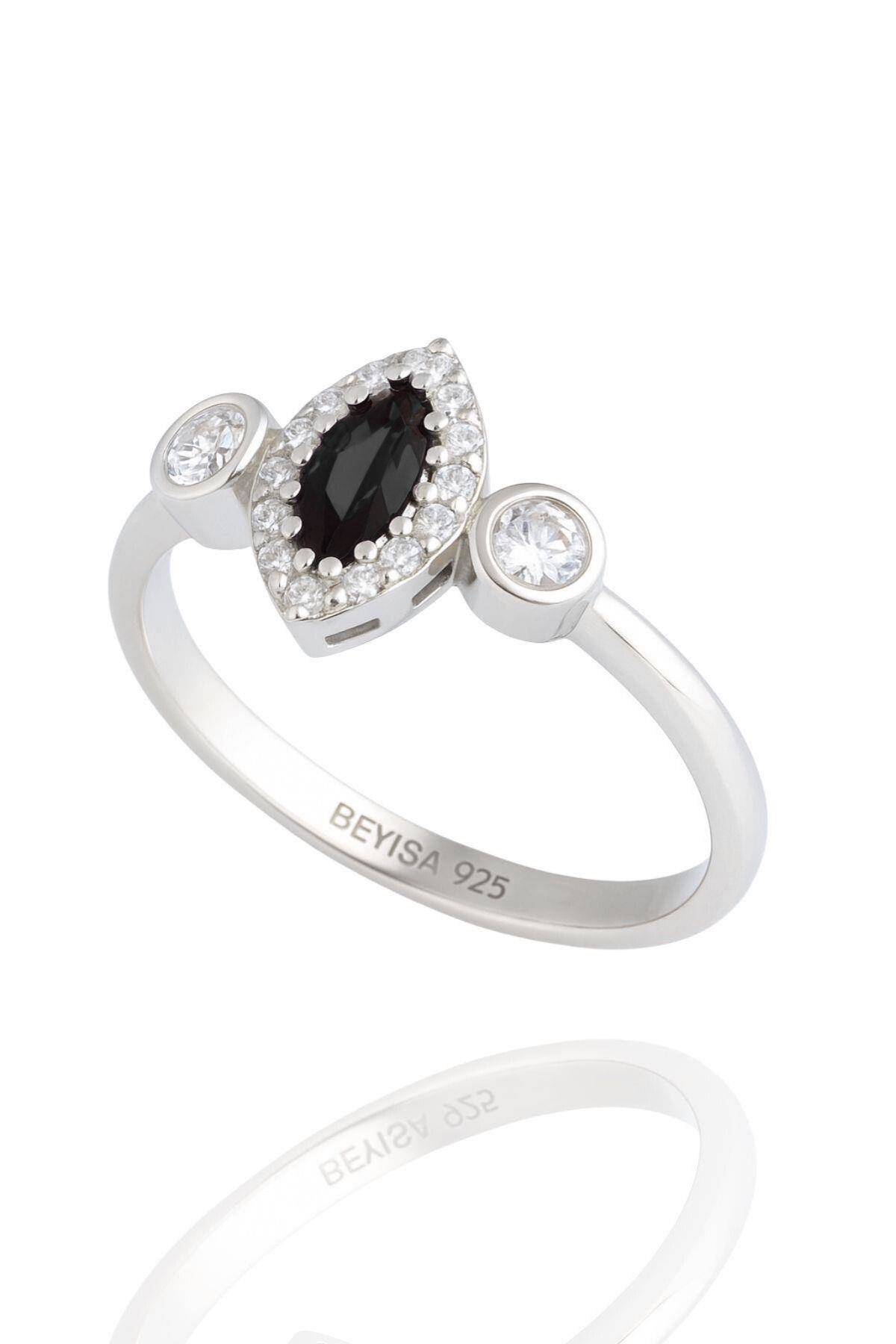Beyisa Minera Serisi 925 Ayar Gümüş Siyah Oniks Zirkon Taşlı Mekik Yüzük Beyisa Minera Serisi 925 Ayar Gümüş Siyah Oniks Zirkon Taşlı Mekik Yüzük