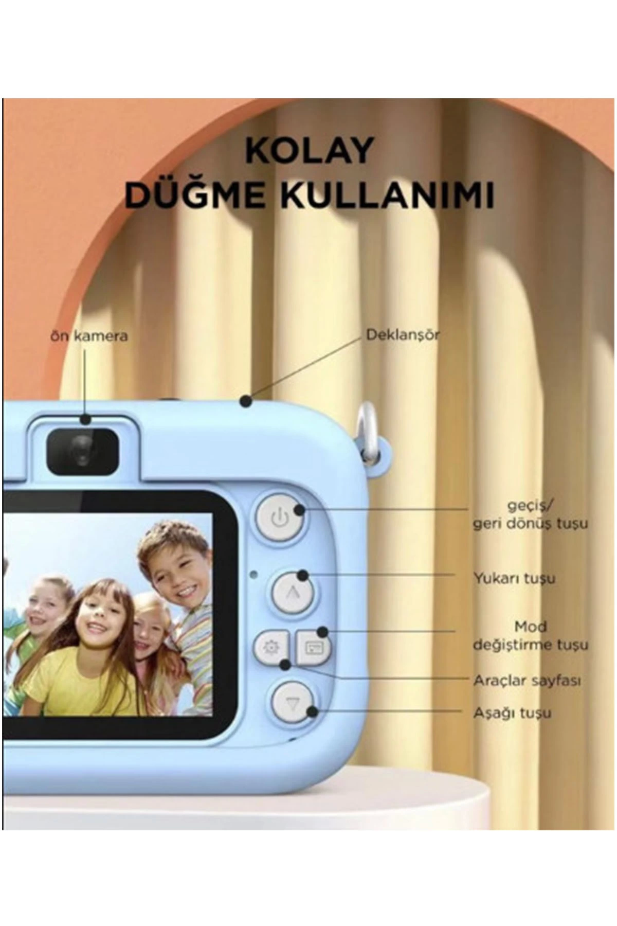 Mini 1080p Hd Çocuk Kamera Dijital Fotoğraf Makinesi 2.0 Inç Ekra