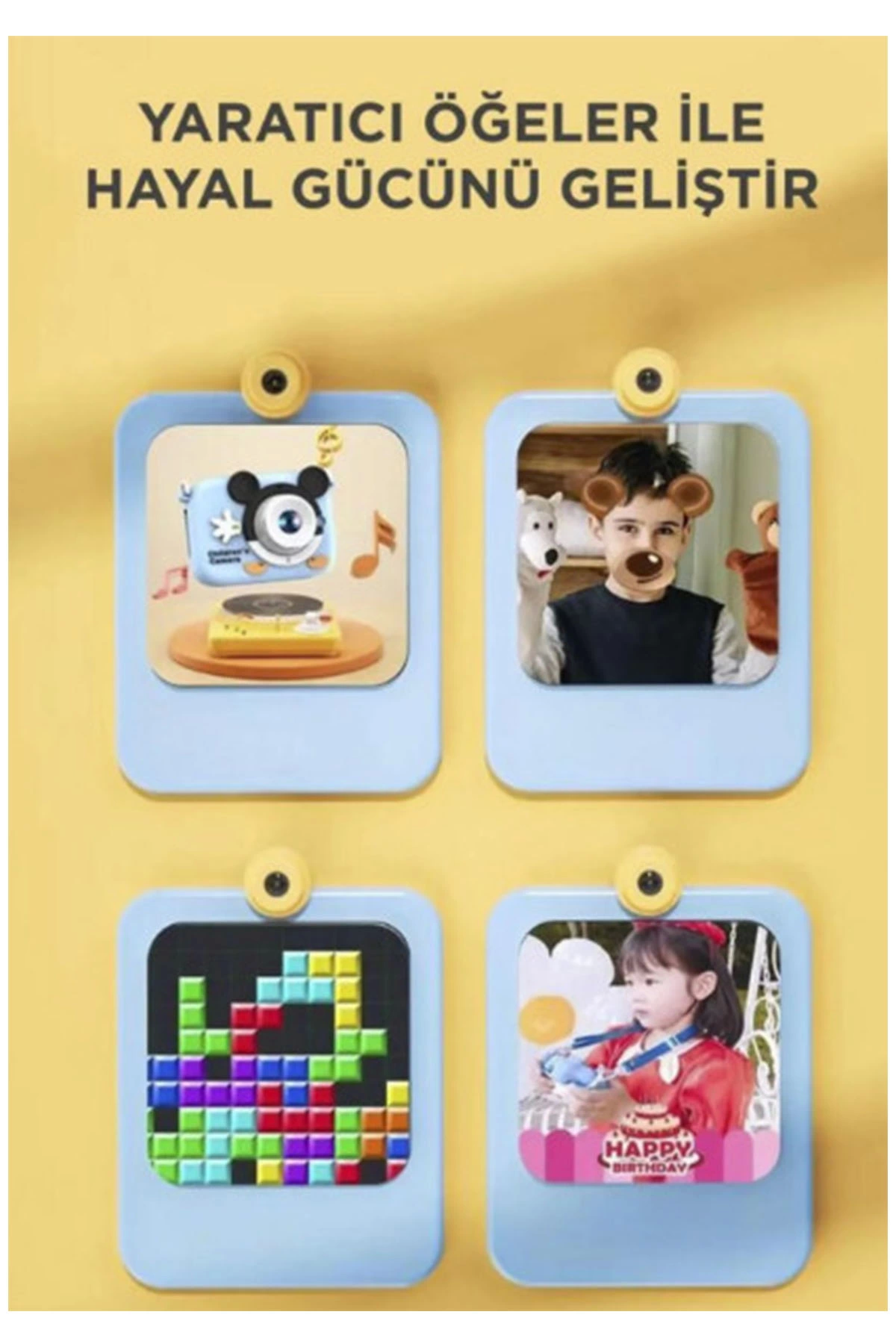 Mini 1080p Hd Çocuk Kamera Dijital Fotoğraf Makinesi 2.0 Inç Ekra