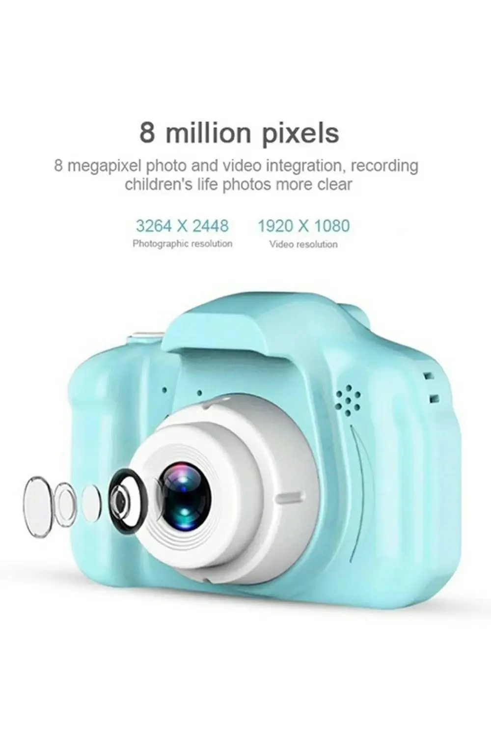 Mini 1080p Hd Çocuk Kamera Dijital Fotoğraf Makinesi 2.0 Inç Ekra