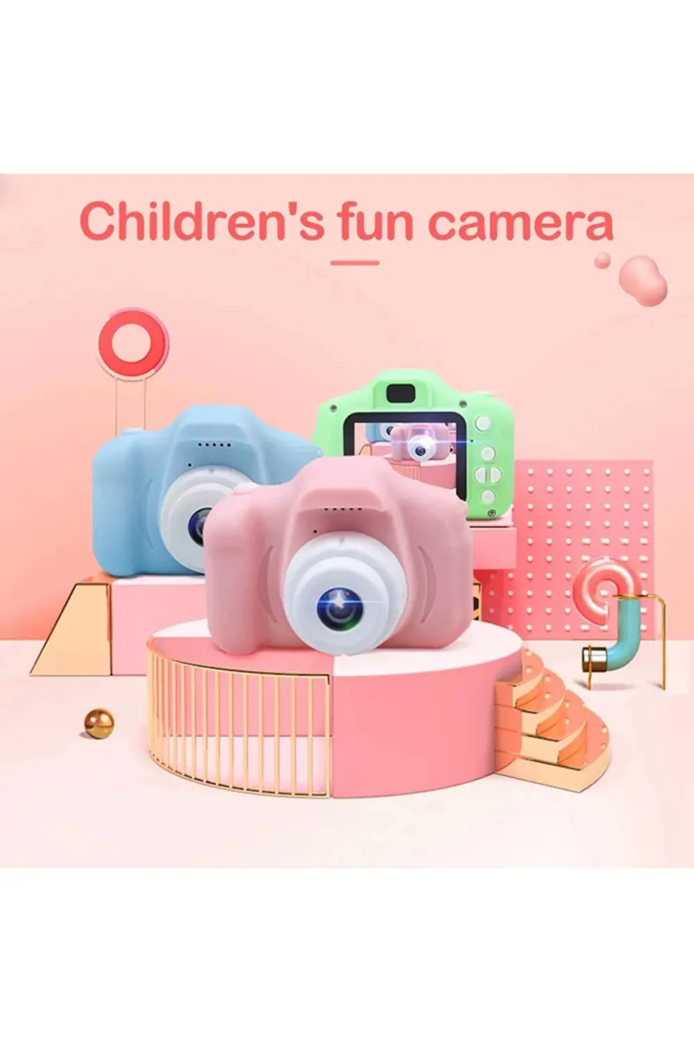 Mini 1080p Hd Çocuk Kamera Dijital Fotoğraf Makinesi 2.0 Inç Ekra