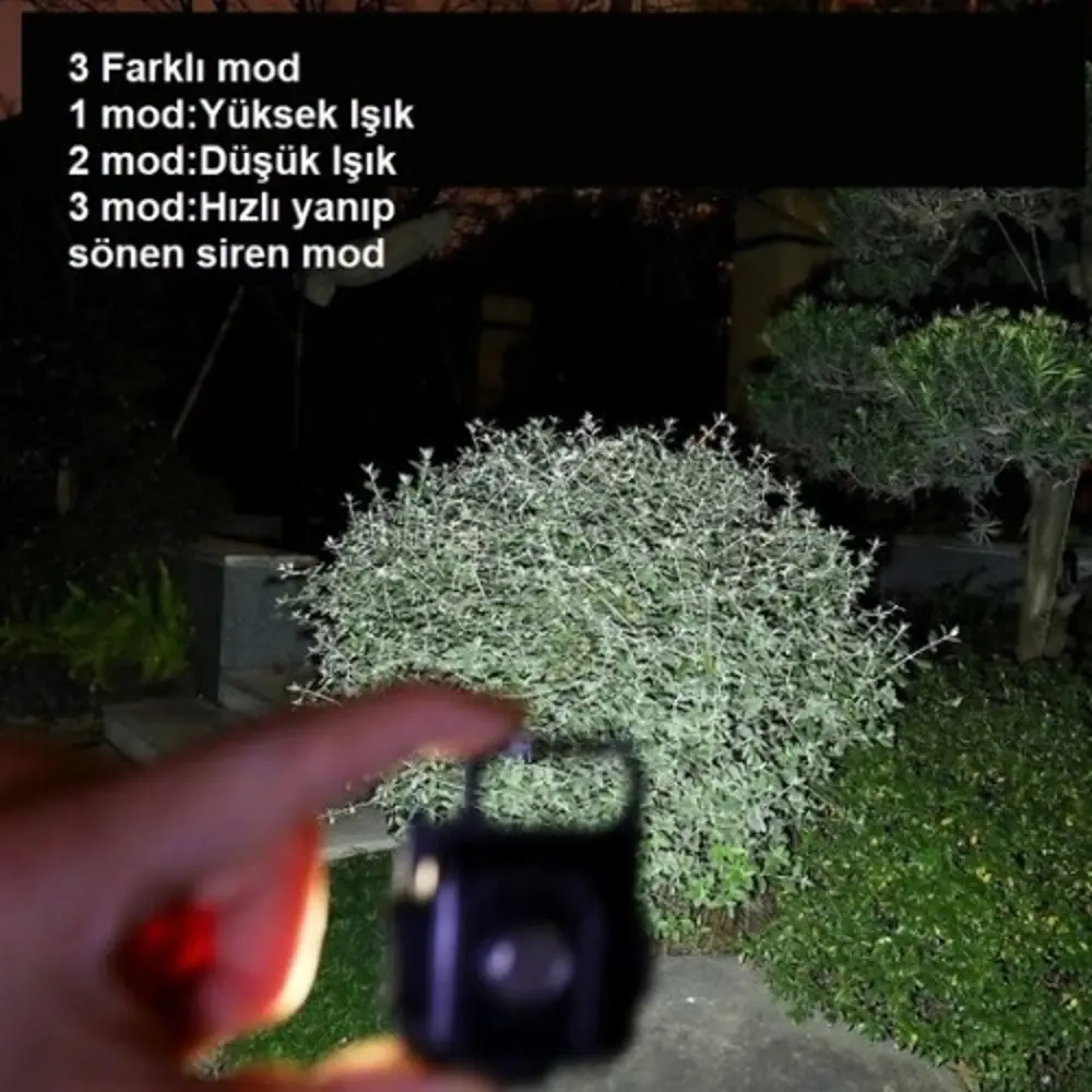 Mini 30 LED'li Çok Fonksiyonlu Şarjlı Kamp Lambası ve Anahtarlık 