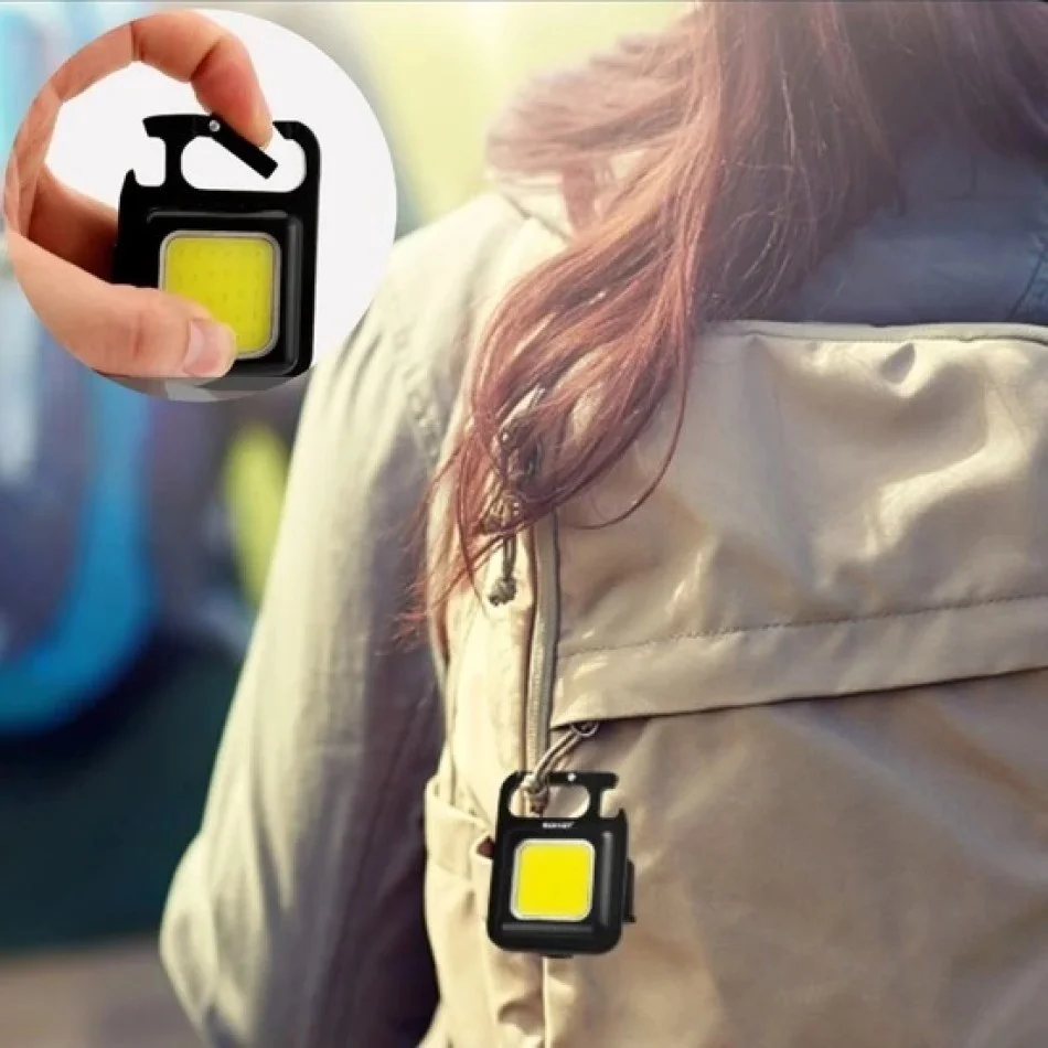 Mini 30 Ledli Mıknatıslı Anahtarlık Flash Kamp Lambası Askılı Kapak Açacaklı Şarjlı Fener Diğer