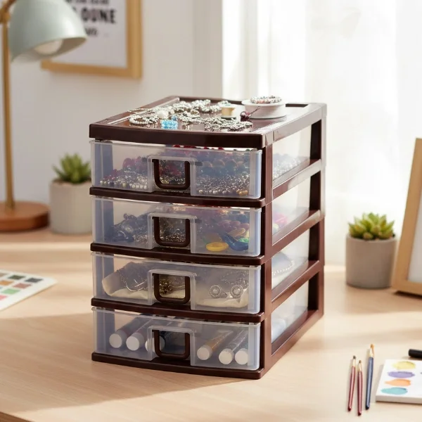 Mini 4 Çekmeceli Komidin Organizer Mini 4 Çekmeceli Komidin Organizer
