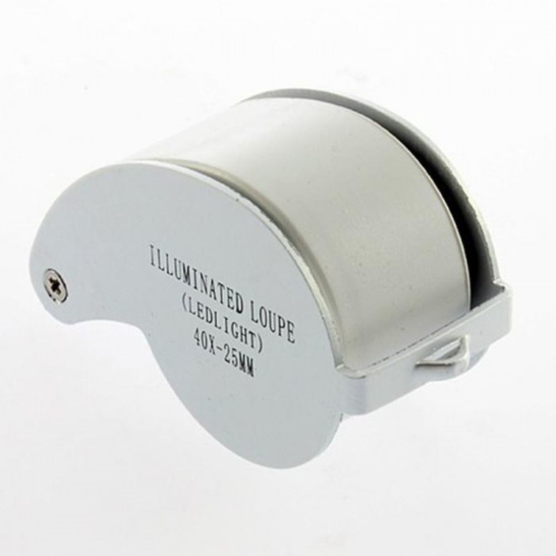 Mini 40X25Mm Takı Büyüteç Cep Büyüteç Teftiş Elmas Pullar Madeni 