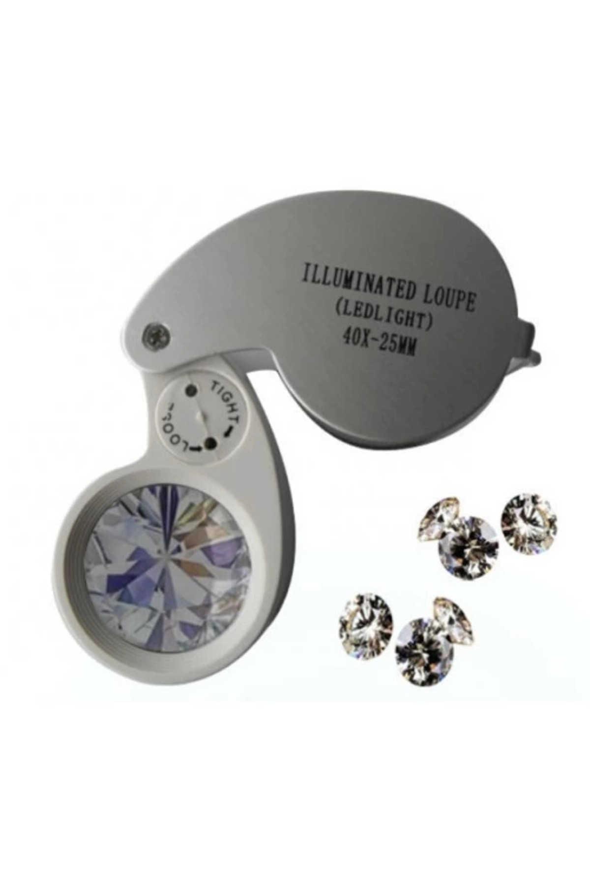 Mini 40x25mm Takı Büyüteç, Cep Büyüteç, Teftiş, Elmas Pullar, Mad