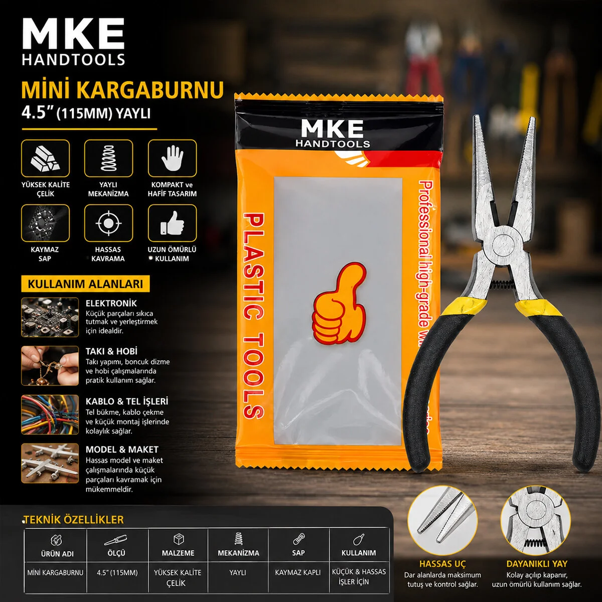 Mini 4.5 Inc 115M Çelik Kargaburnu Yaylı Fiyatı, Yorumları ve Özellikleri