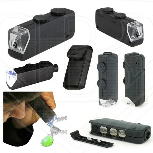 Mini 60x 100x Zoom Lens Odak Takı Led Cep Mikroskop Büyüteç Mini 60x 100x Zoom Lens Odak Takı Led Cep Mikroskop Büyüteç