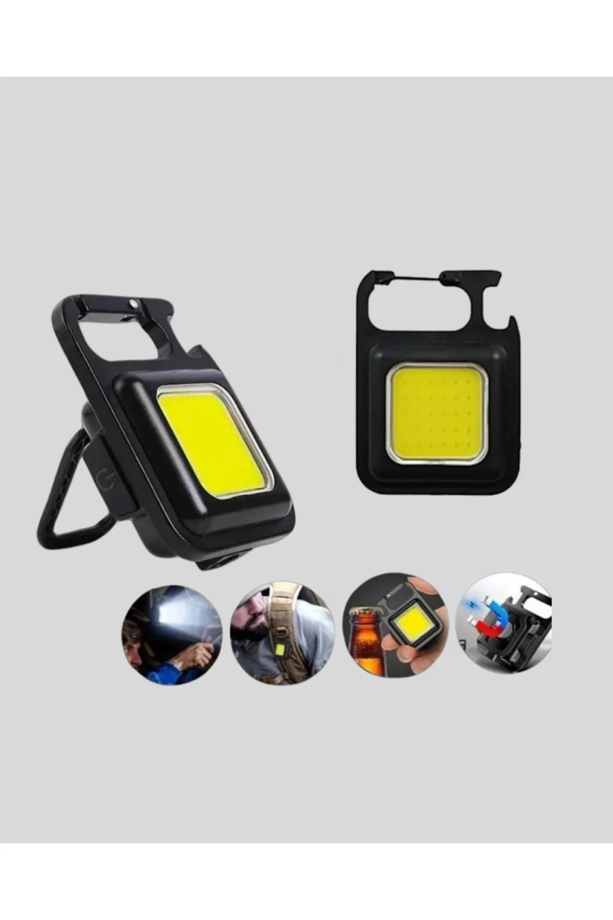 Mini 800 Lümen LED El Feneri – USB Şarjlı, 3 Kademeli Işık, Şişe 
