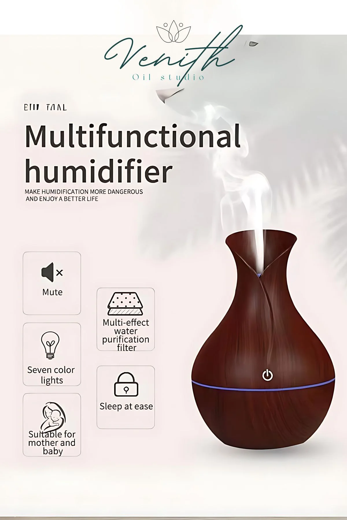 Mini Ahşap 130 ml Hava Nemlendirici Buhar Makinesi Aromaterapi Koku Yayıcı Mini Ahşap 130 ml Hava Nemlendirici Buhar Makinesi Aromaterapi Koku Yayıcı