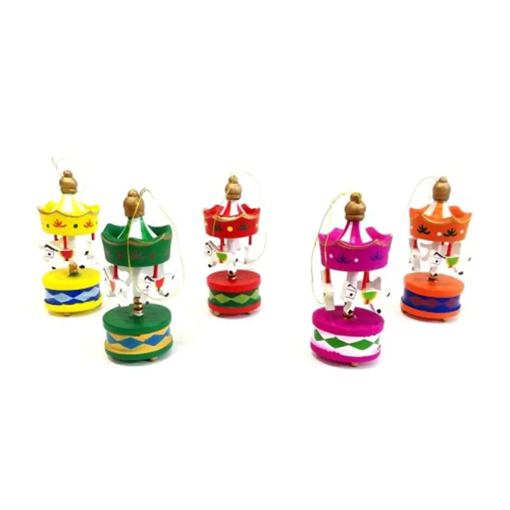 Mini Ahşap 6'lı Atli Karinca