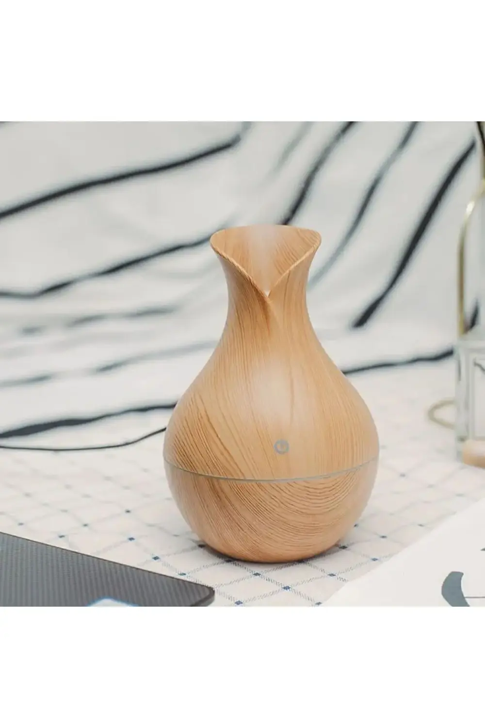 Mini Ahşap Hava Nemlendirici Buhar Makinesi Aromaterapi Koku Yayı