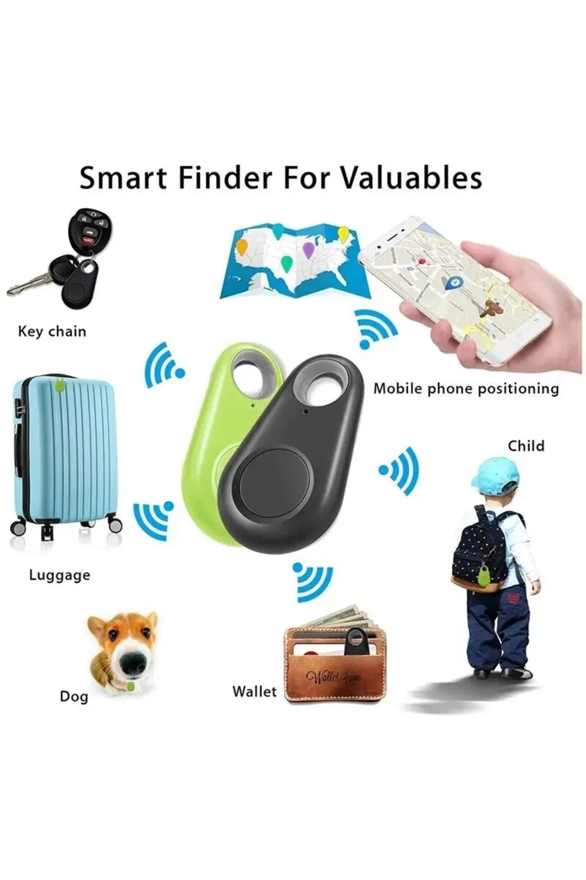 Mini Akıllı Anahtar Bulucu Bluetooth Tracker Evcil Hayvan Ve Eşya Mini Akıllı Anahtar Bulucu Bluetooth Tracker Evcil Hayvan Ve Eşya
