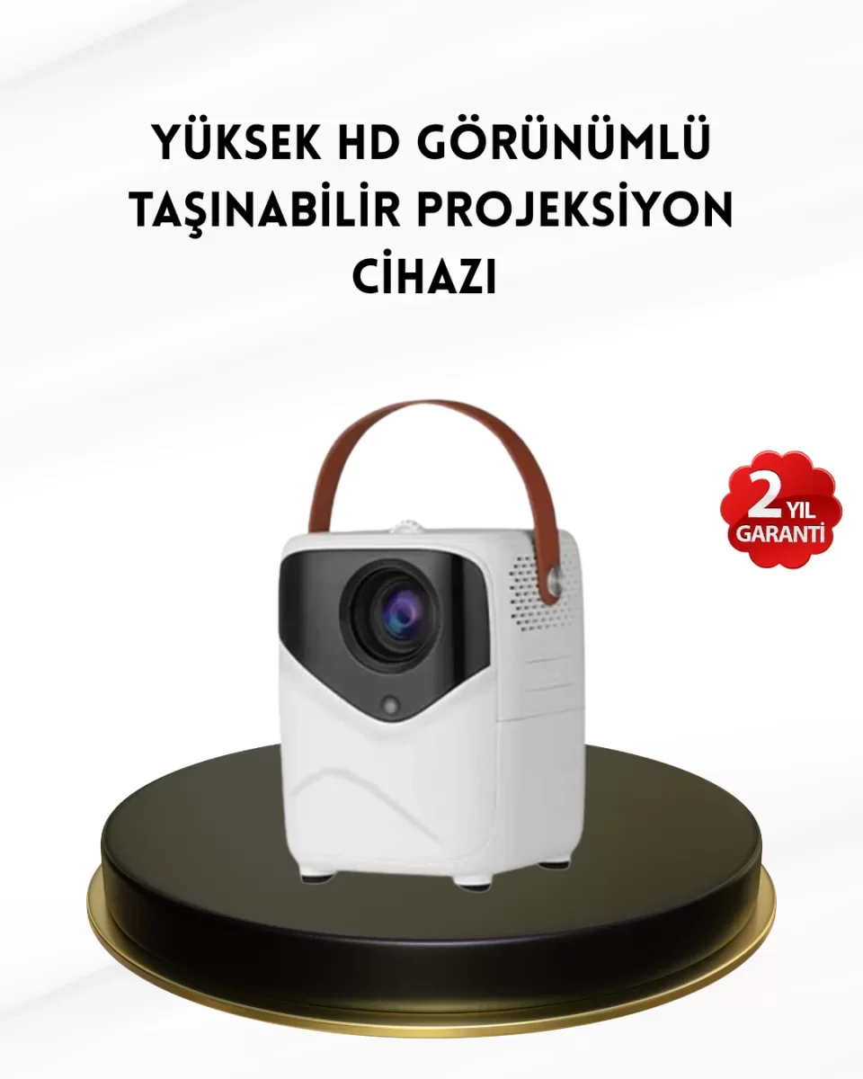 Mini Akıllı Projektör – 1080P Full HD, 64GB Depolama, 2GB RAM, Uzaktan Kumanda Destekli - Lisinya
