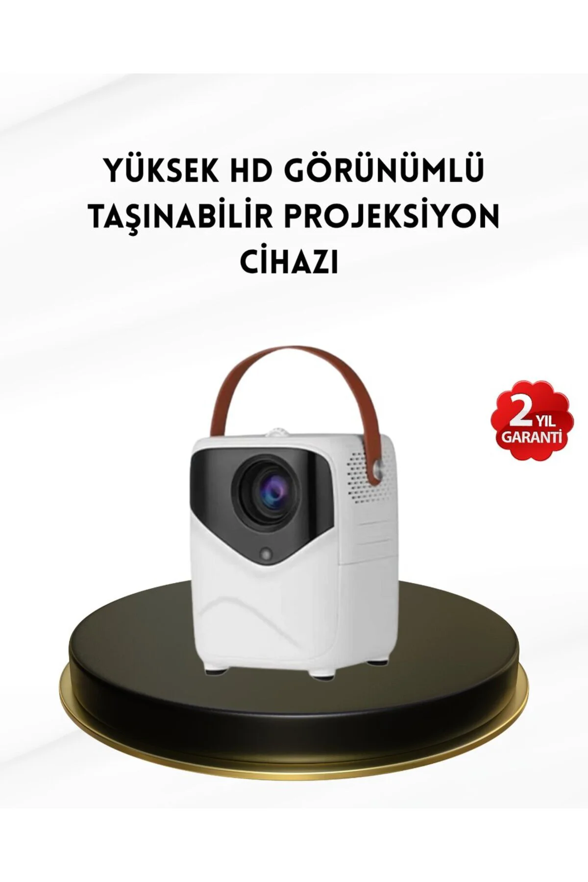 Mini Akıllı Projektör – 1080P Full HD 64GB Depolama 2GB RAM Uzaktan Kumanda Destekli