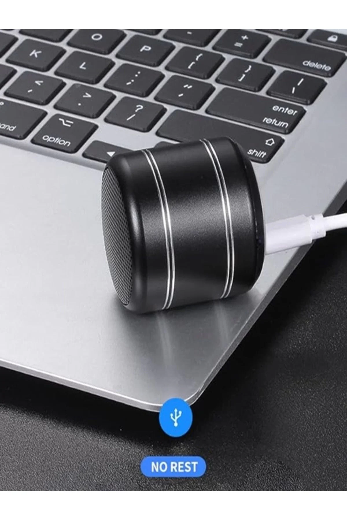Mini Alüminyum TWS Kablosuz Bluetooth Hoparlör – Yuvarlak Metal Tasarım, Yüksek Bas ve Taşınabilir Özellikler