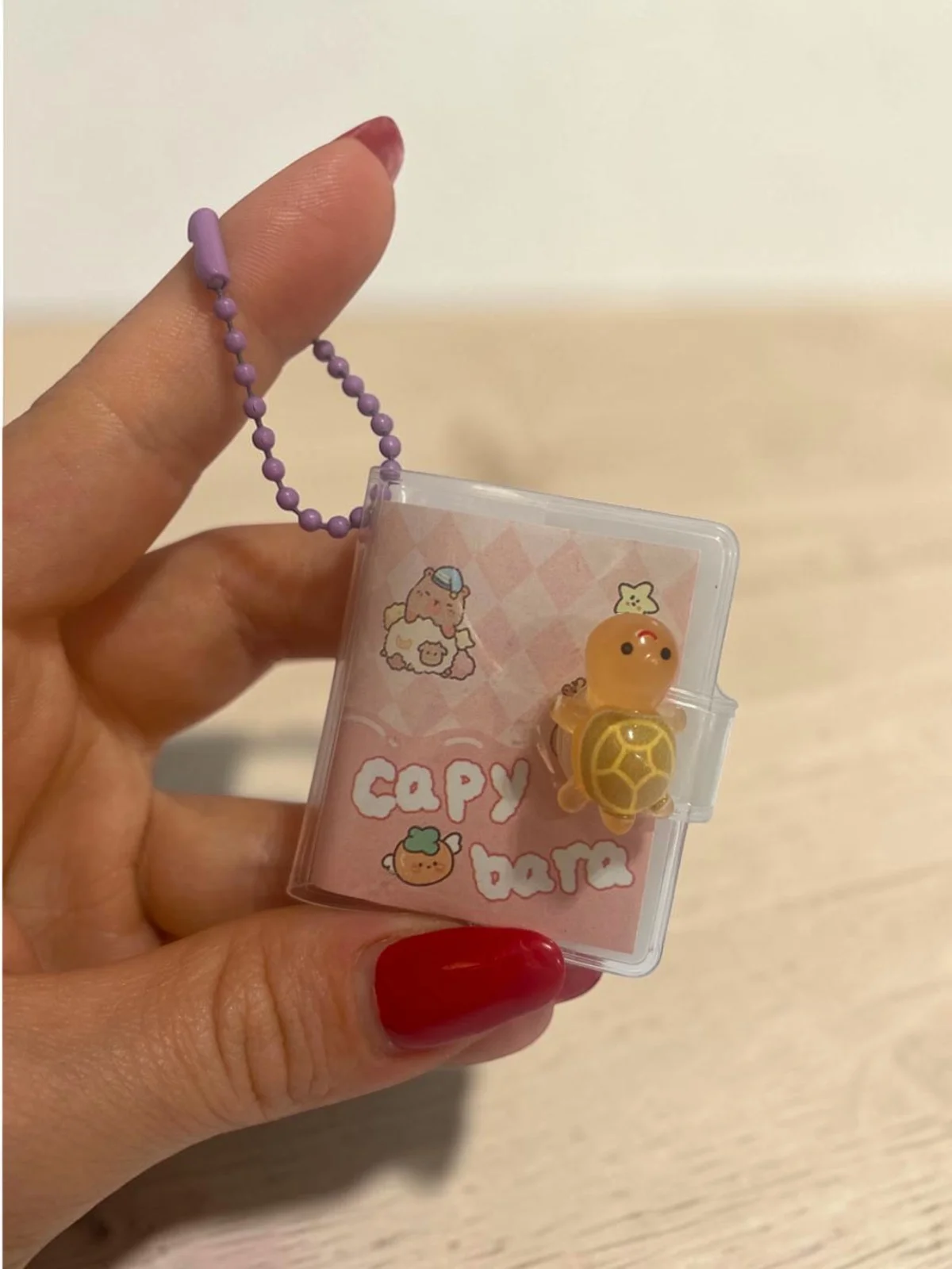 Mini Anahtarlıklı Not Defteri (5x4 cm) ve Sevimli Kaplumbağa Figü
