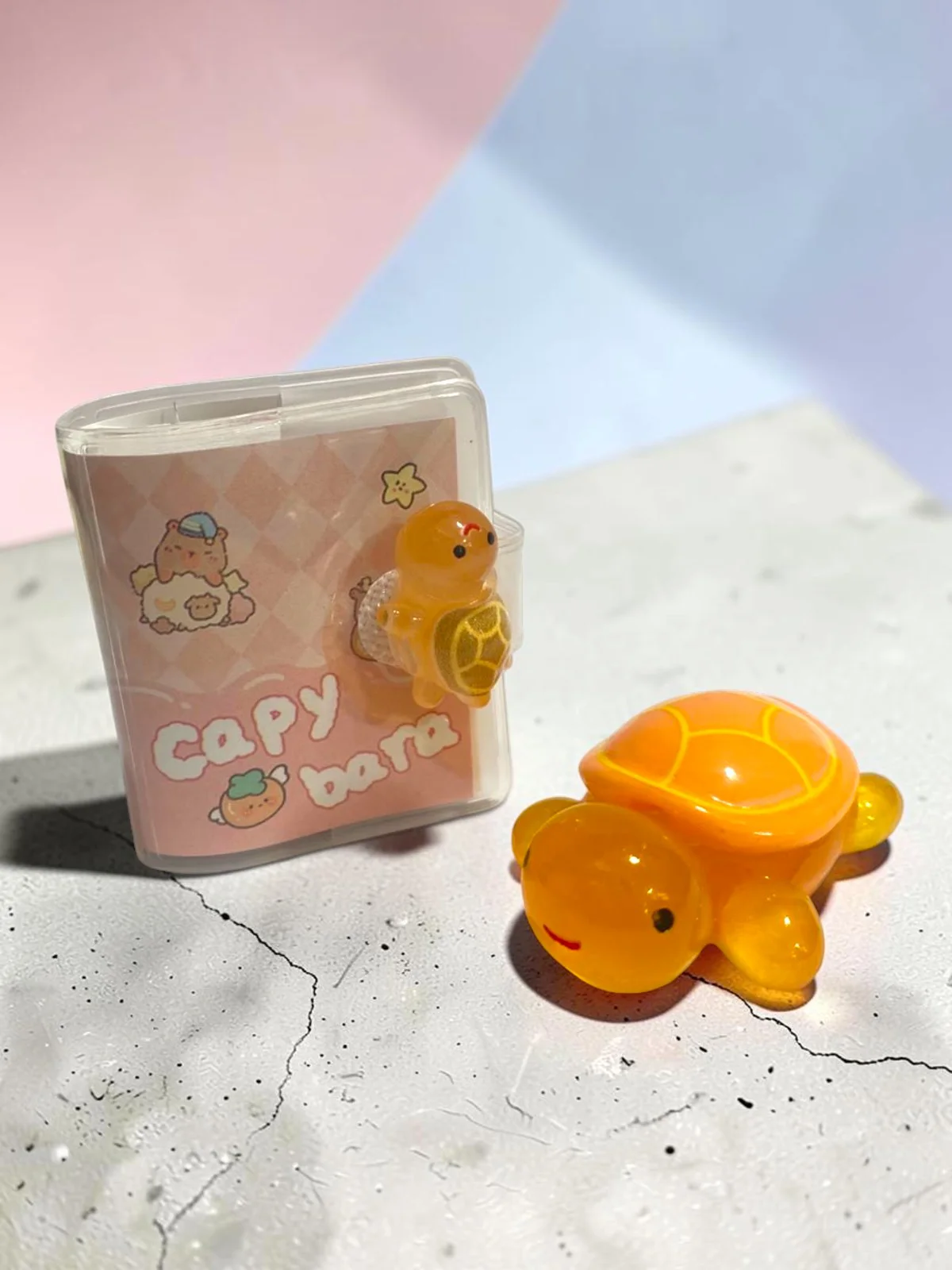 Mini Anahtarlıklı Not Defteri (5x4 cm) ve Sevimli Kaplumbağa Figü