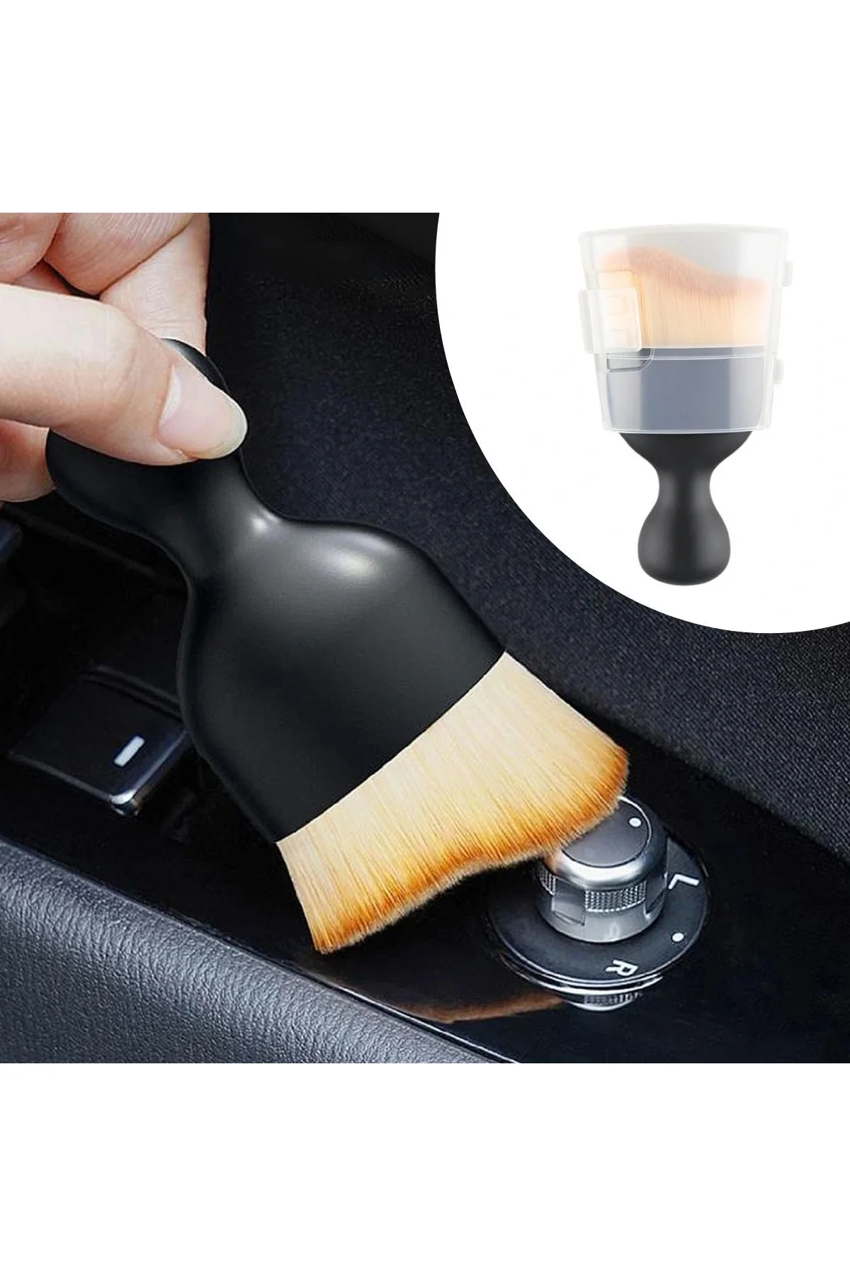 Mini Araç İçi Temizlik Fırçası Yumuşak Kıllı - Görsel 2
