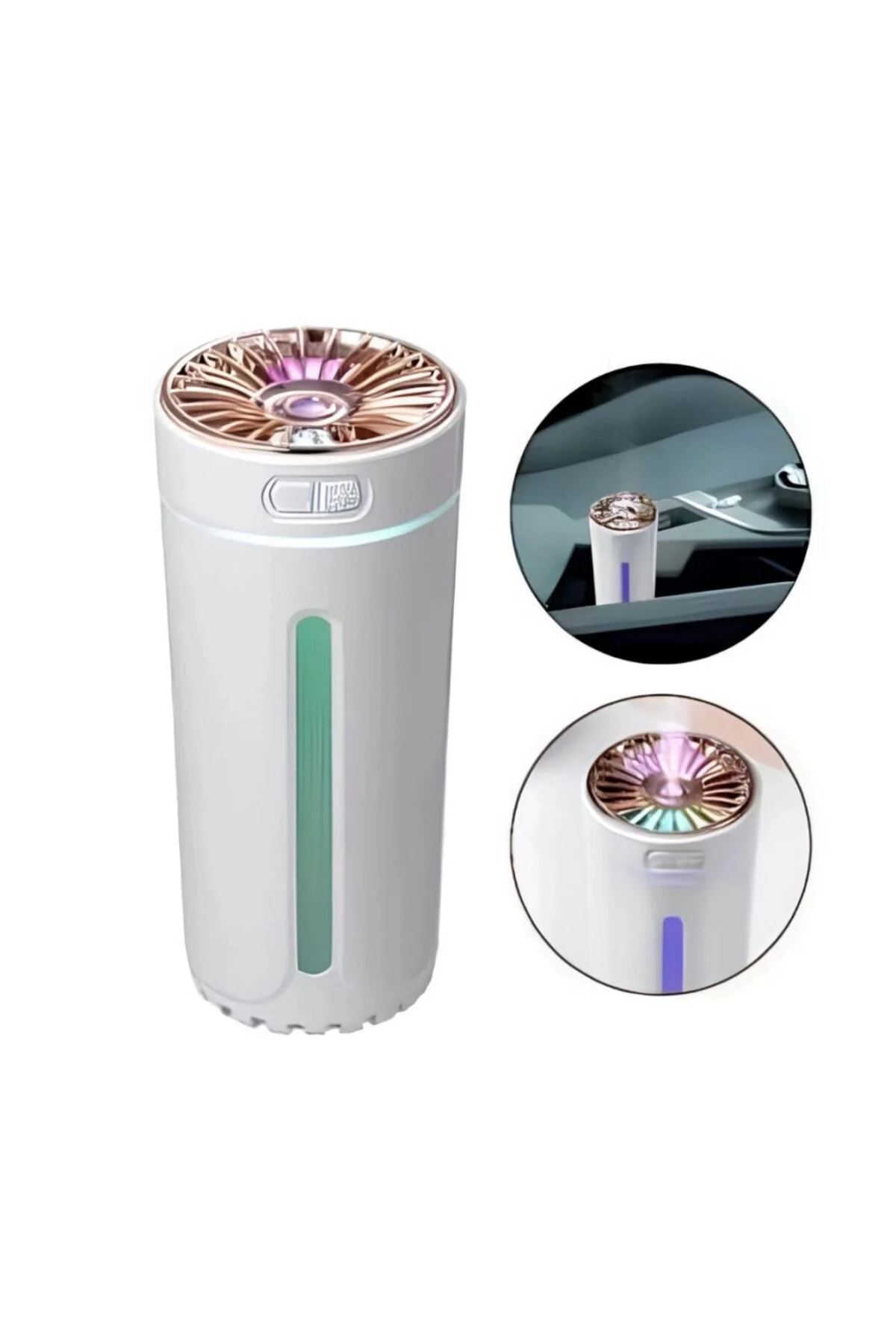 Mini Araç Nemlendirici 5 Esans Hediyeli Usb Işıklı Koku Difüzörü