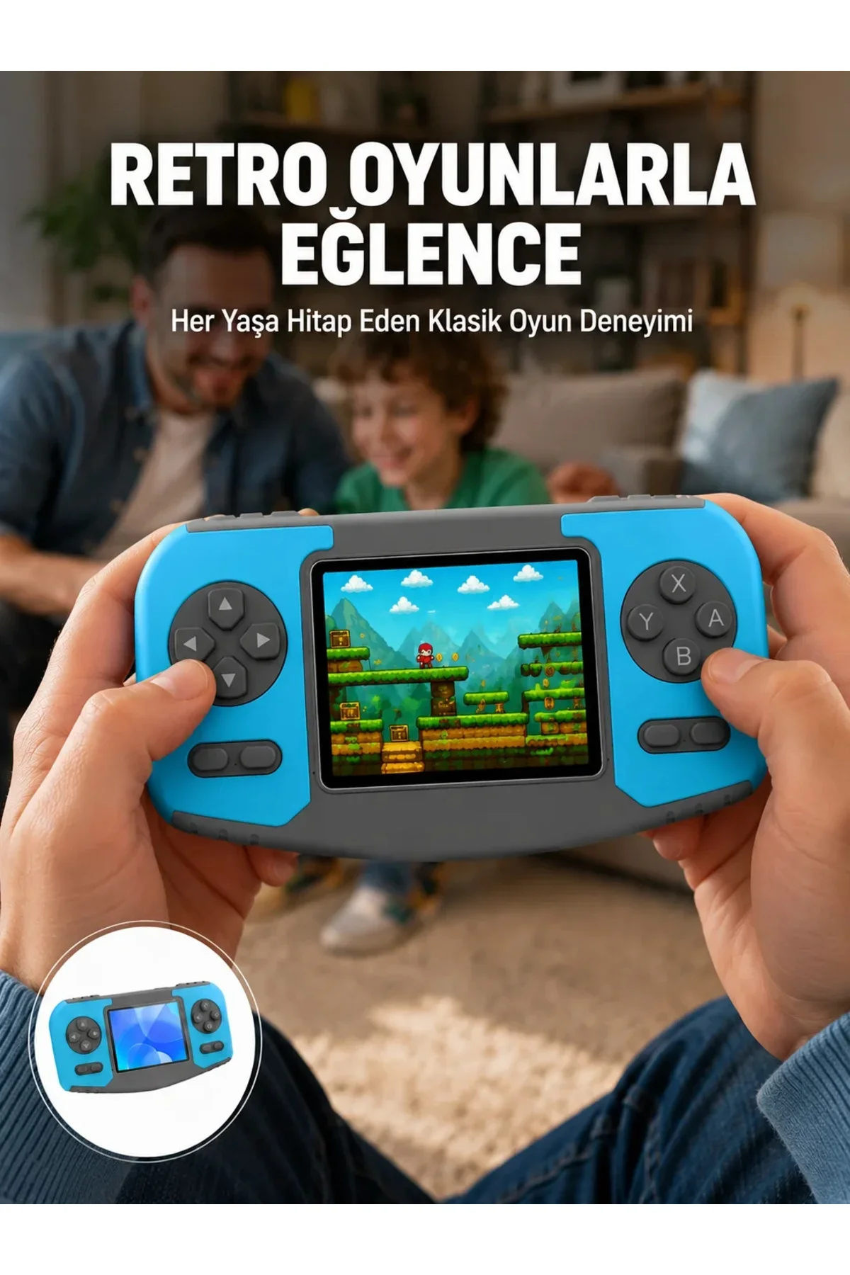 Mini Arcade Oyun Konsolu Hafif Taşınabilir Çocuk Hediyelik