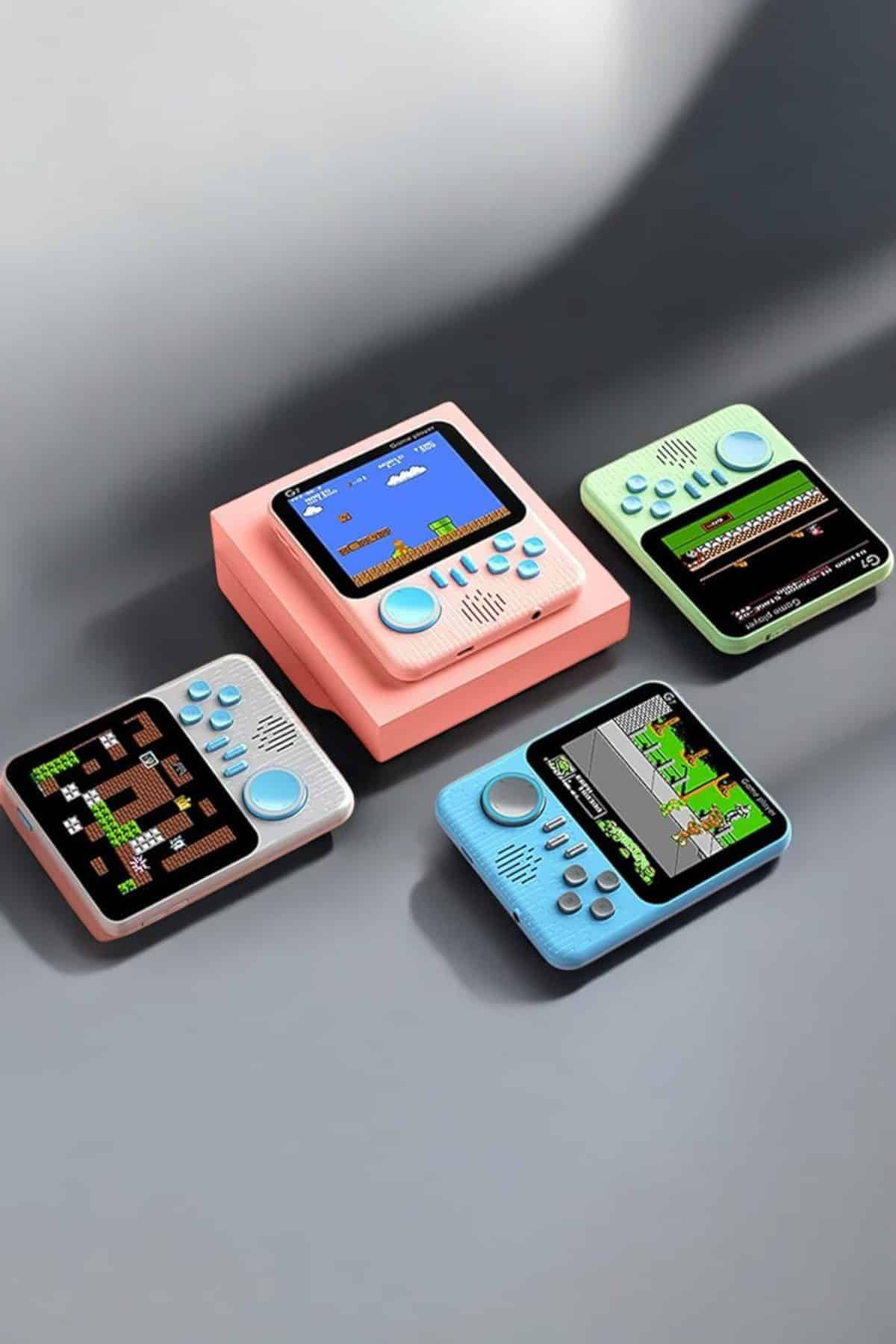 Mini Atari El Atarisi 3.5 inç Ekran Çift Konsol 666 Adet Retro Oy