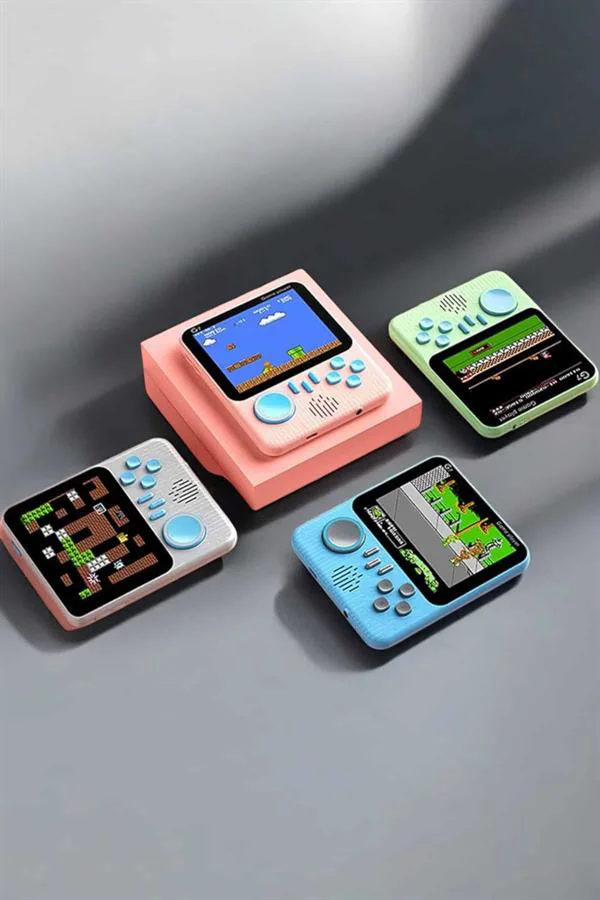 Mini Atari El Atarisi 3.5 inç Ekran Çift Konsol 666 Adet Retro Oy