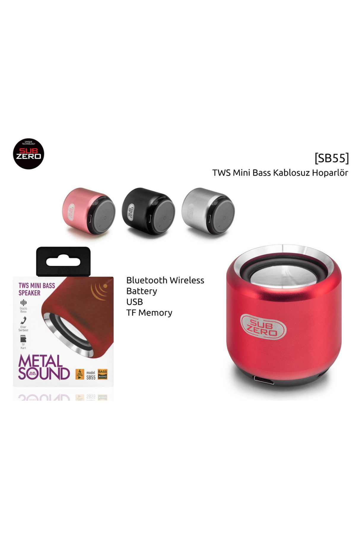 Just Cheap Store Mini Bass Speaker Bluetooth Güçlü Bas Tf Kart Uyumlu