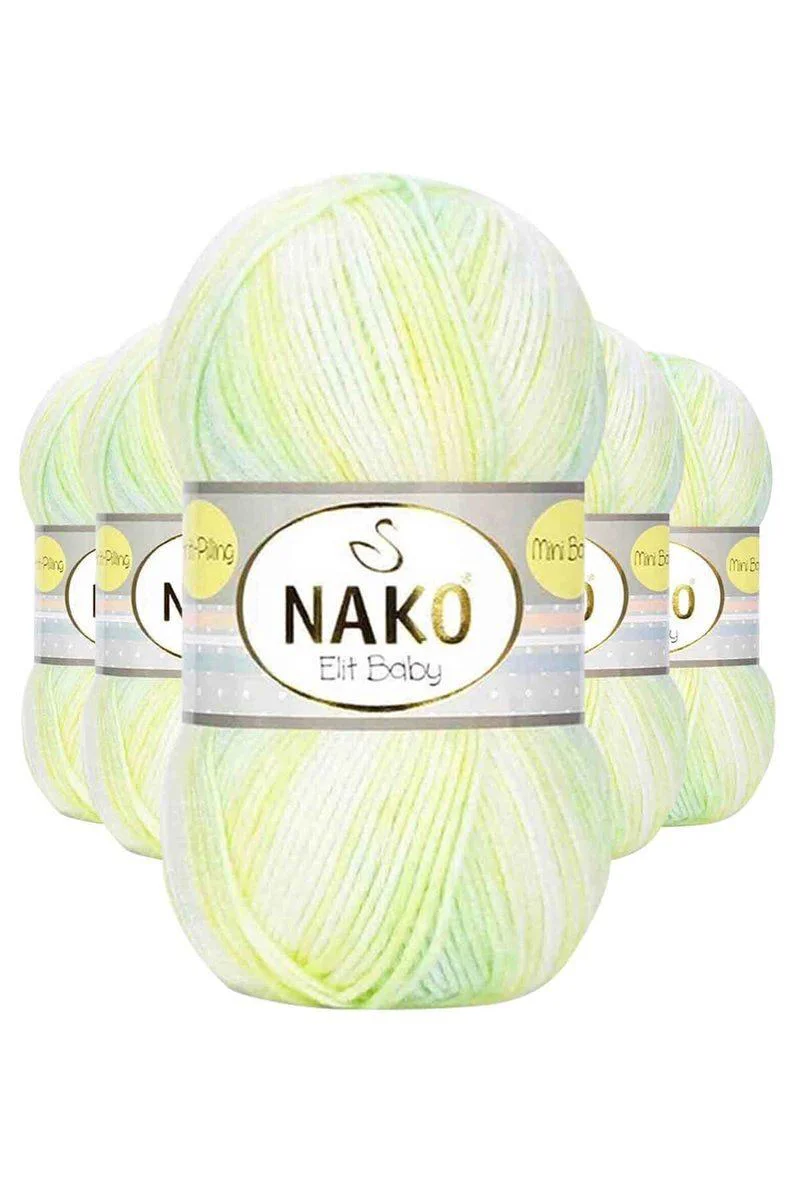 Mini Batik Bebe El Örgü İpi Sarı Yeşil 5'li Set - Anti-Pill %100 Akrilik Fiyatı, Yorumları ve Özellikleri
