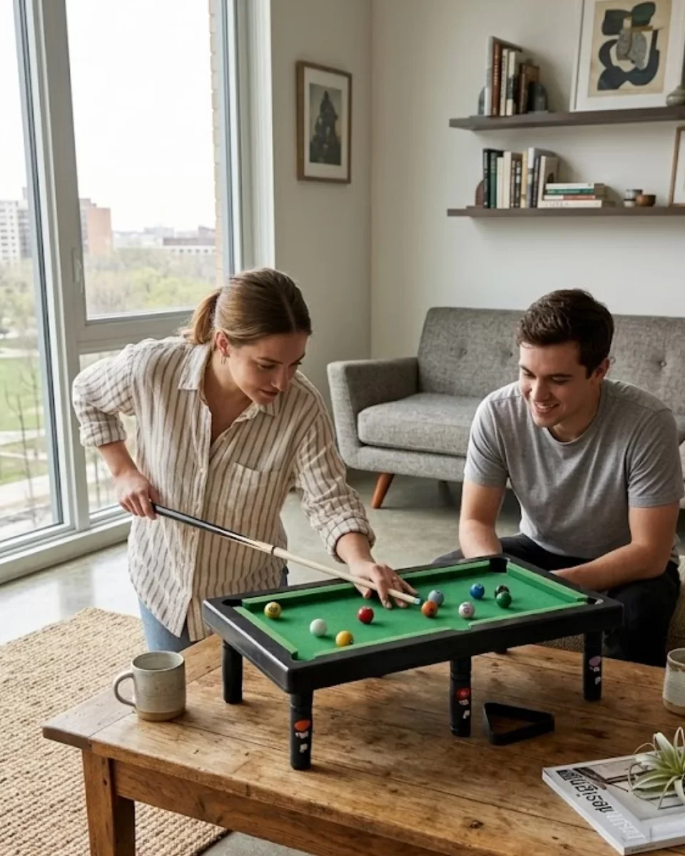 Mini Bilardo Masası Oyuncak Seti - Çocuklar İçin Eğlenceli Masa Oyunu